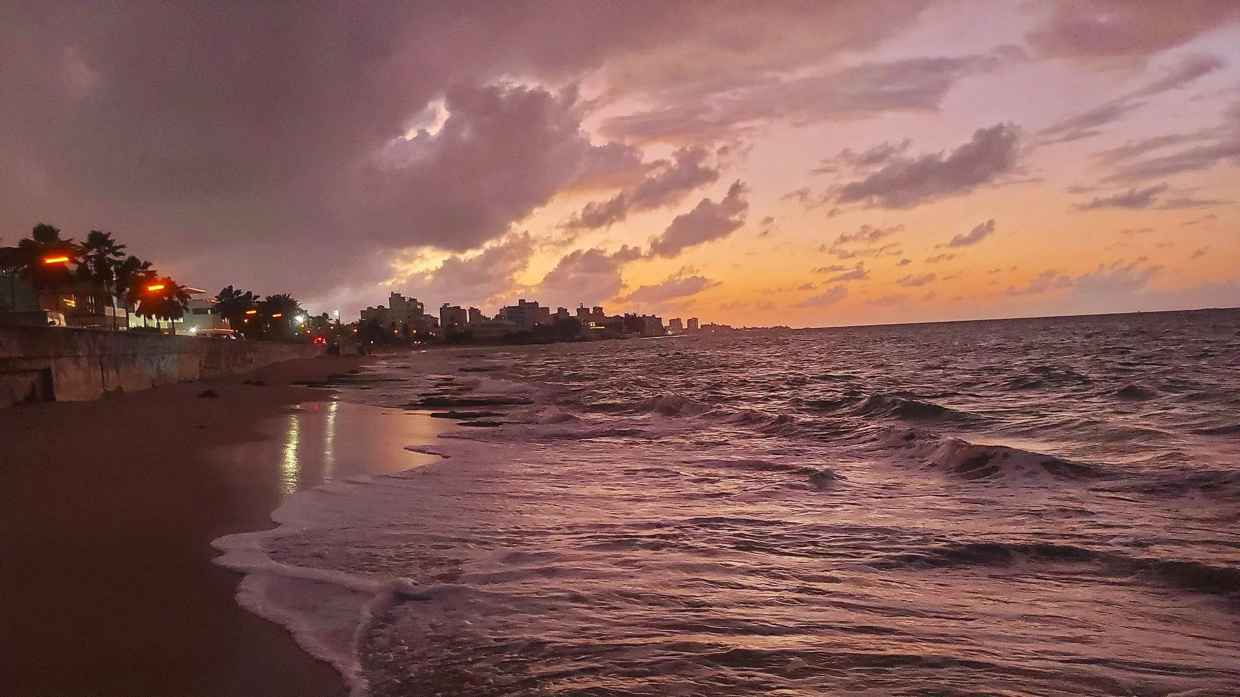 sunset over water san juan puerto rico