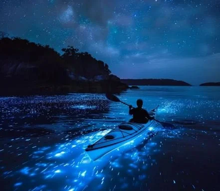(almost) bioluminescent bay kayaking vieques puerto rico