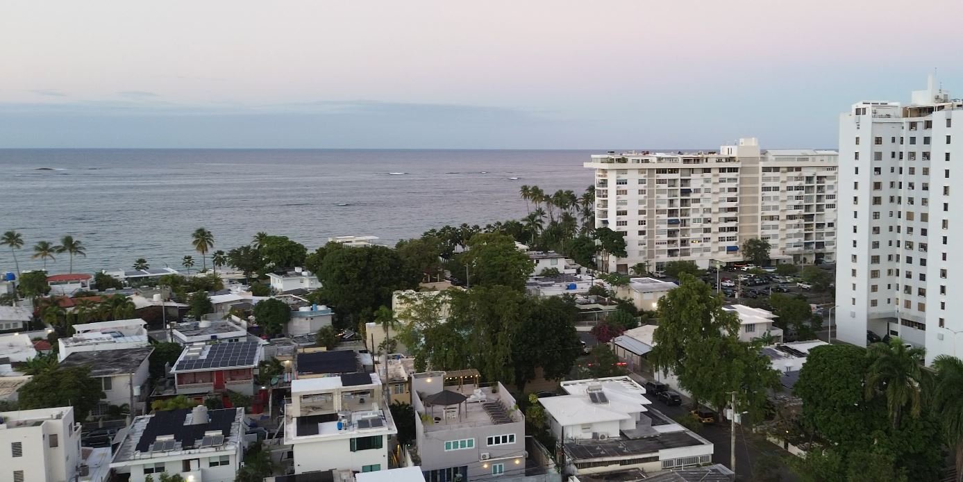 aerial view of puerto rico coastline san juan