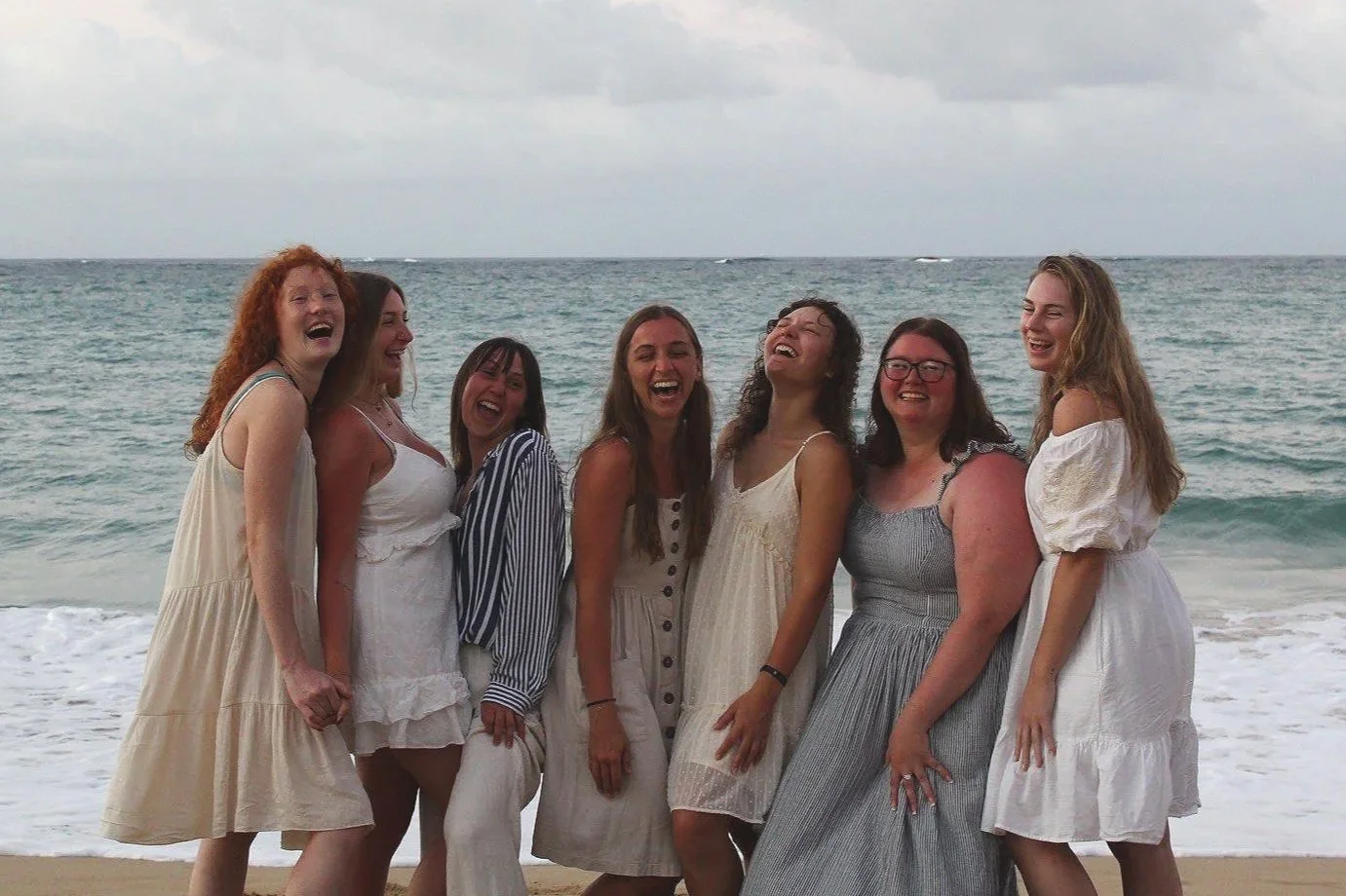 girls laughing at beach san juan puerto rico
