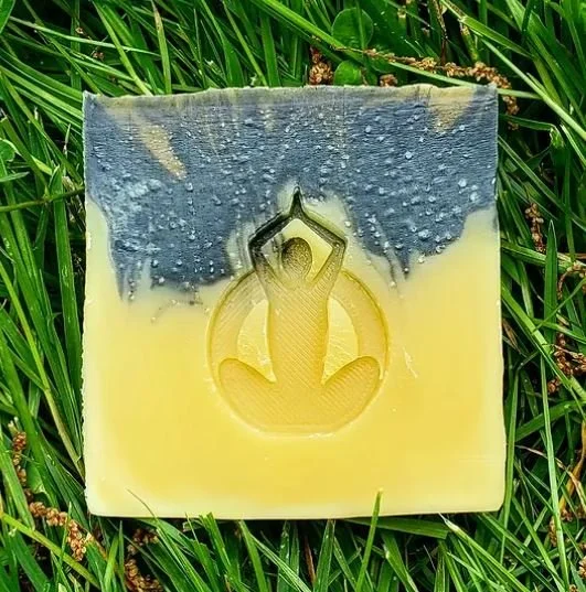 custom soap with yogi person impression in middle.JPG
