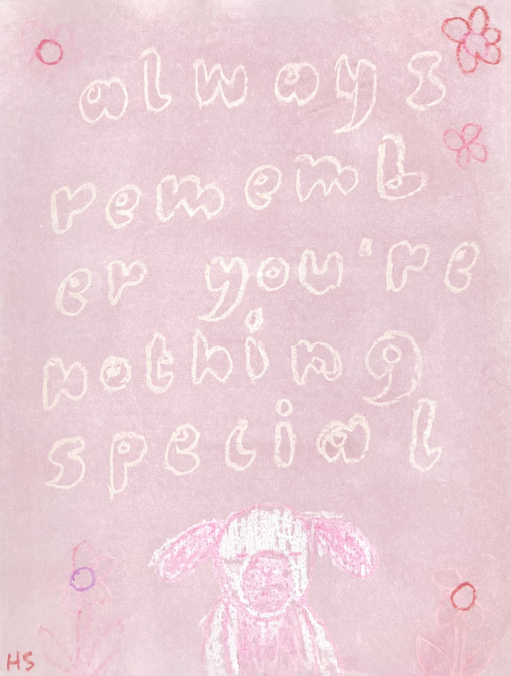 NOTHING SPECIAL 2025 Wax crayon & watercolour on paper 28.5 x 21.5 cm

