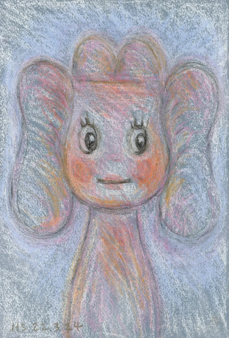 CANDY RICE 2024 Pastel on pastel paper 27.5 X 18.5 cm
