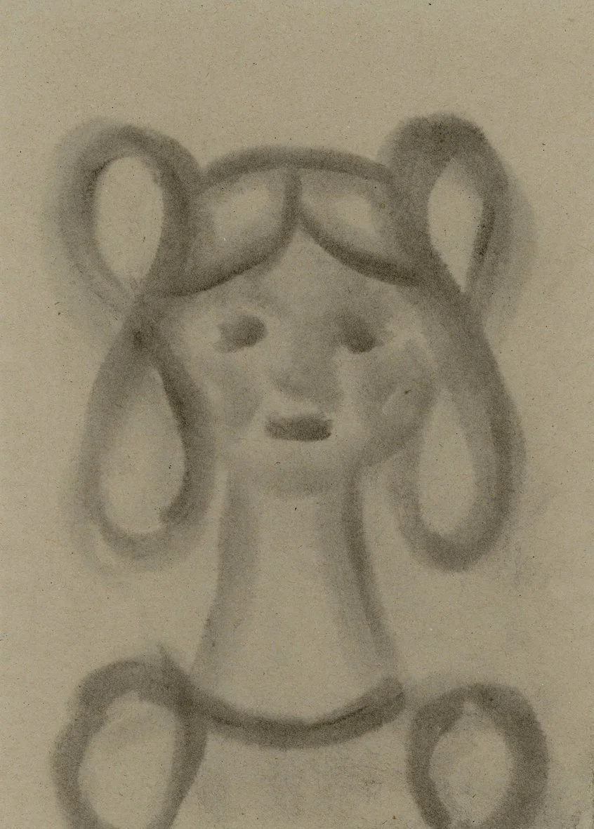 FRAULEIN 2022 Ink on sugar paper 29.5 x 21 cm