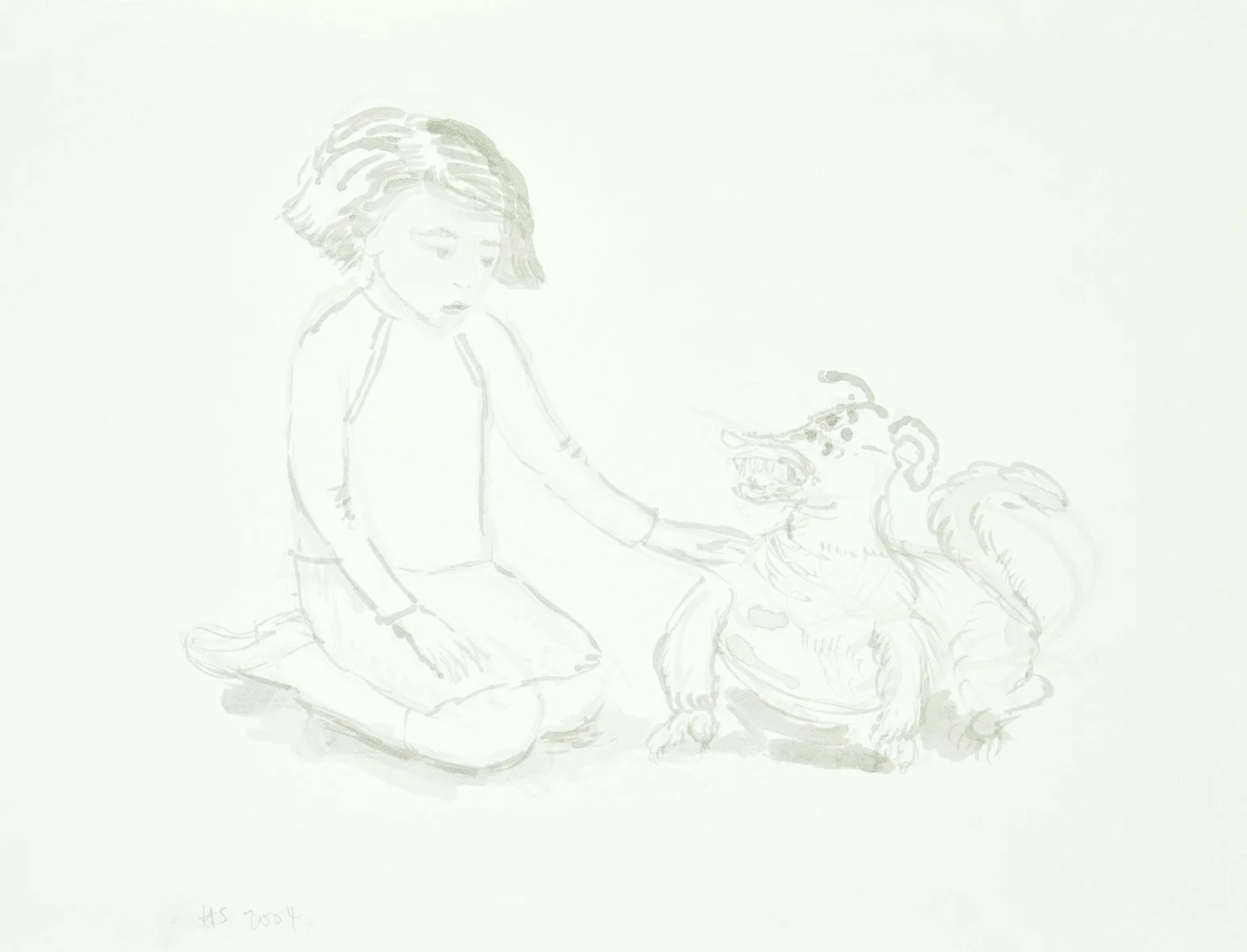 LITTLE MONSTER 2005 Ink on watercolour paper 33 x 48 cm