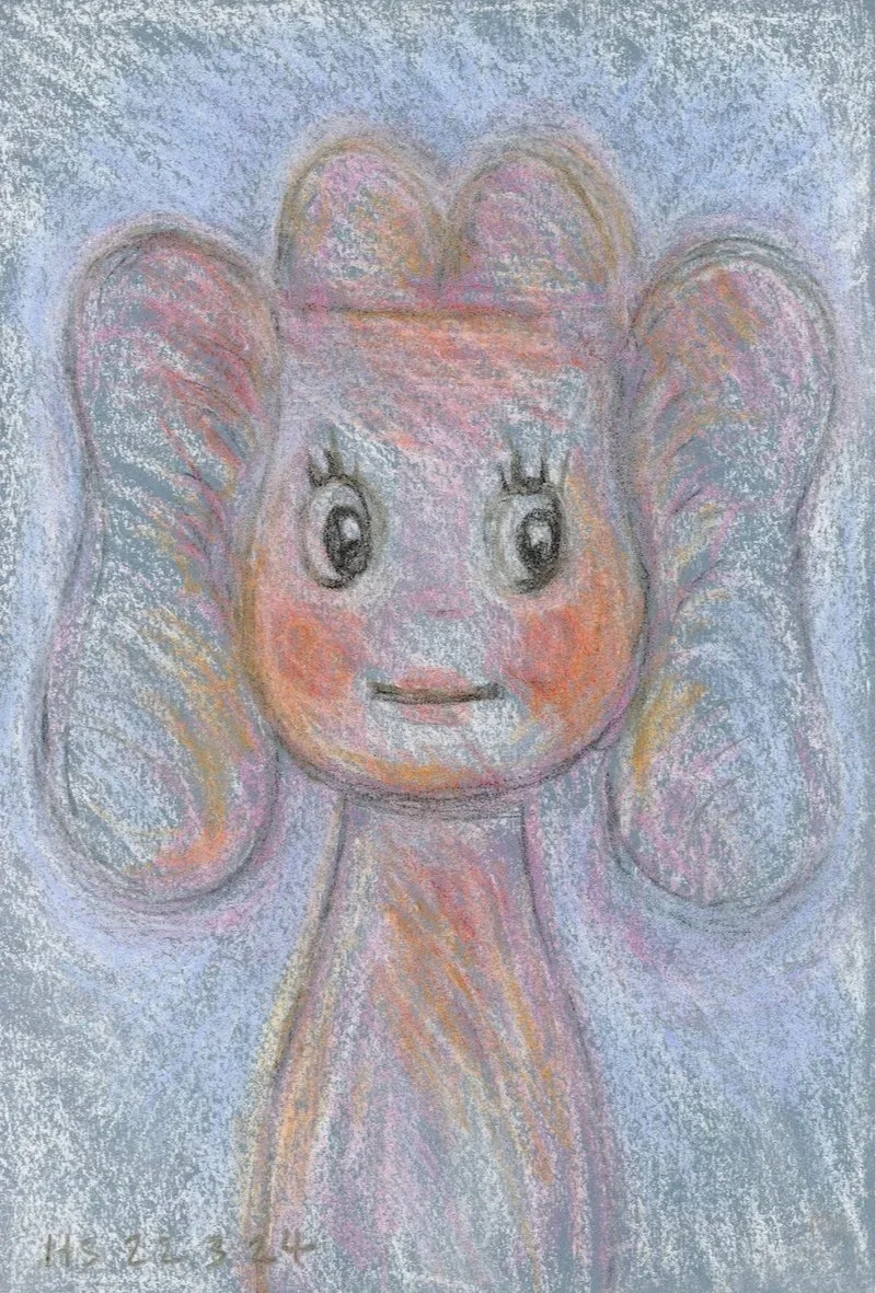 CANDY RICE 2024 Pastel on pastel paper 27.5 X 18.5 cm