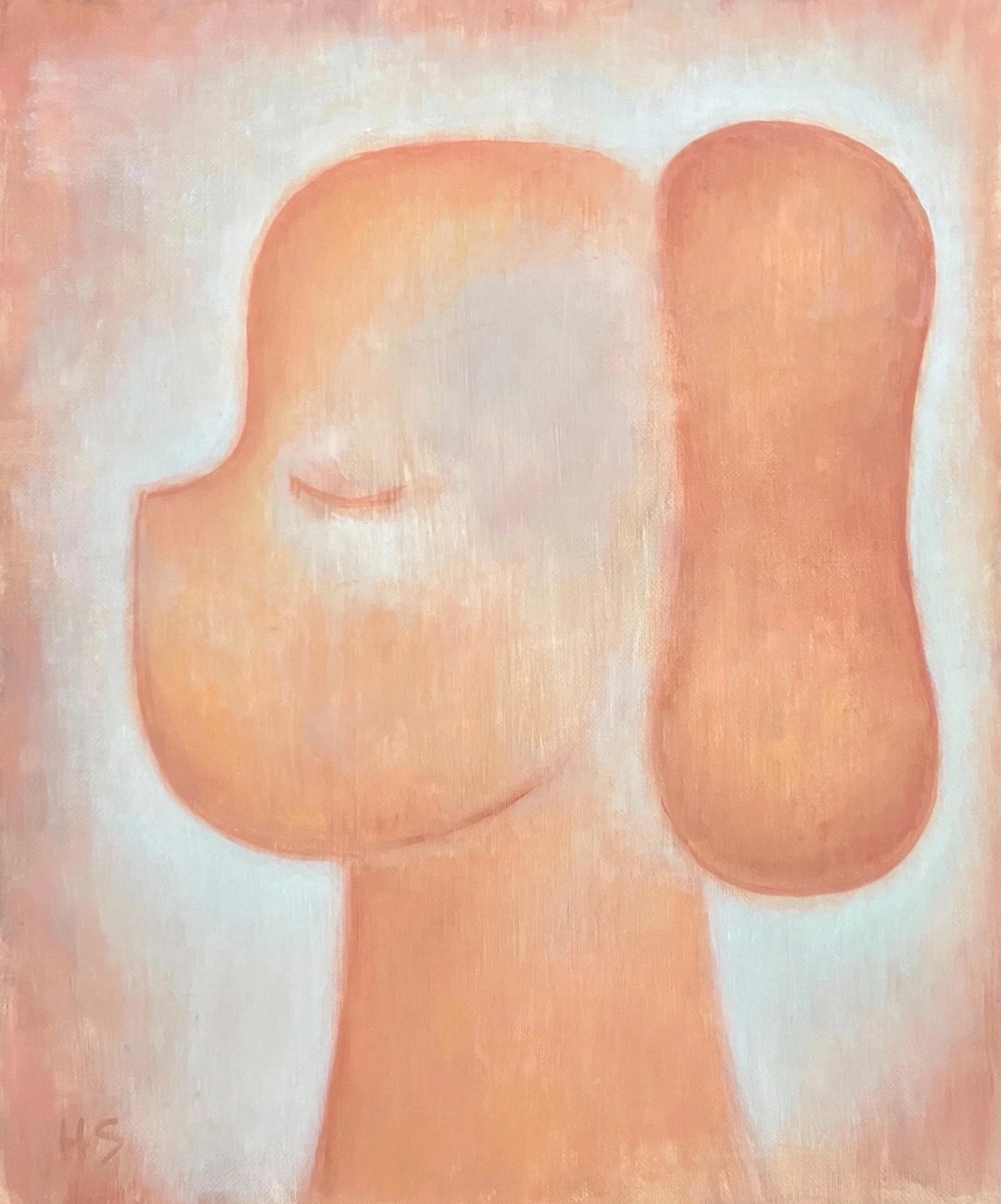 FROSTY PINK 2026 Oil on linen 30.5 x 25.5 cm (12 x 10 in)