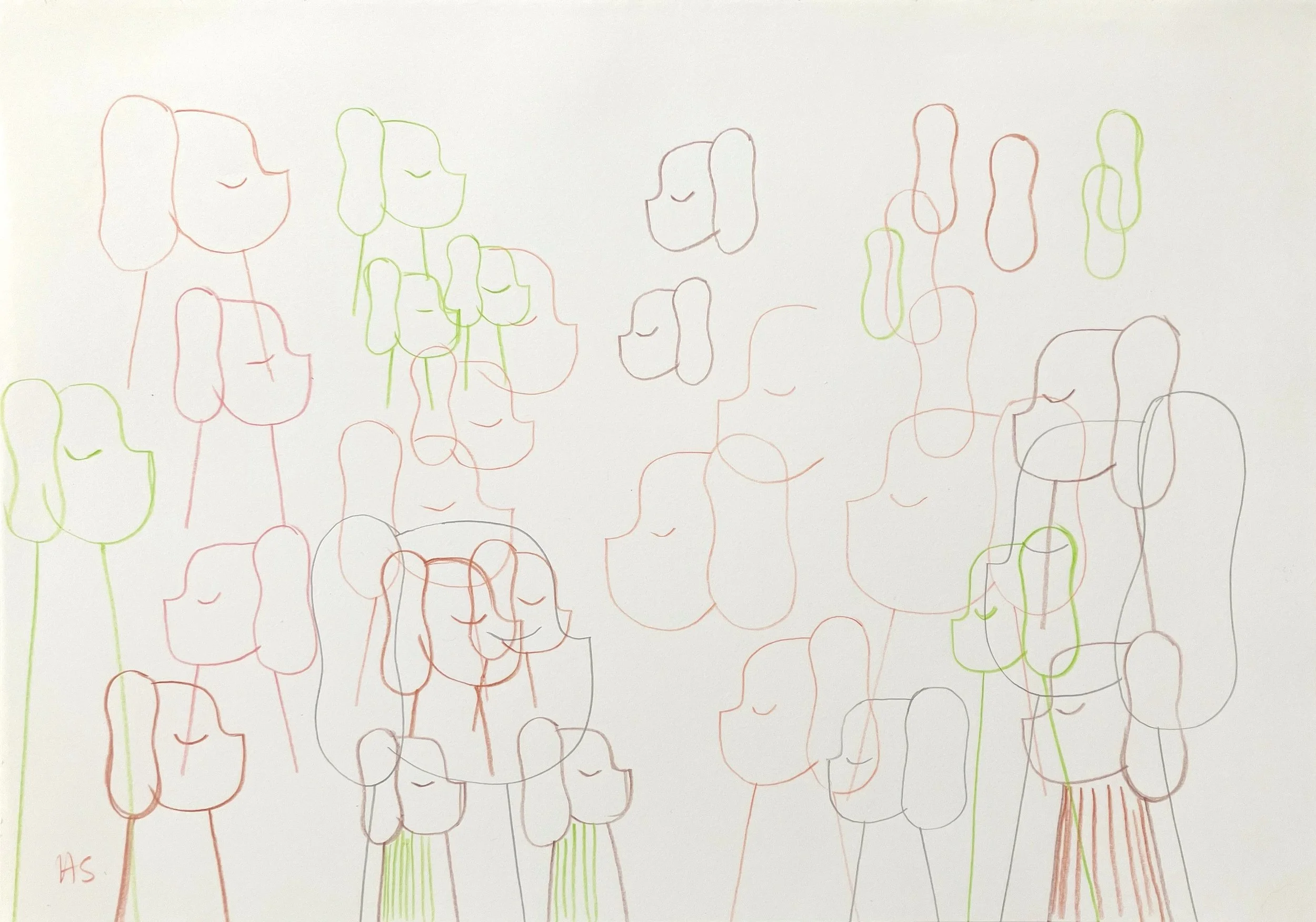 2026 Pencil & coloured pencil on paper 29.5 x 42 cm