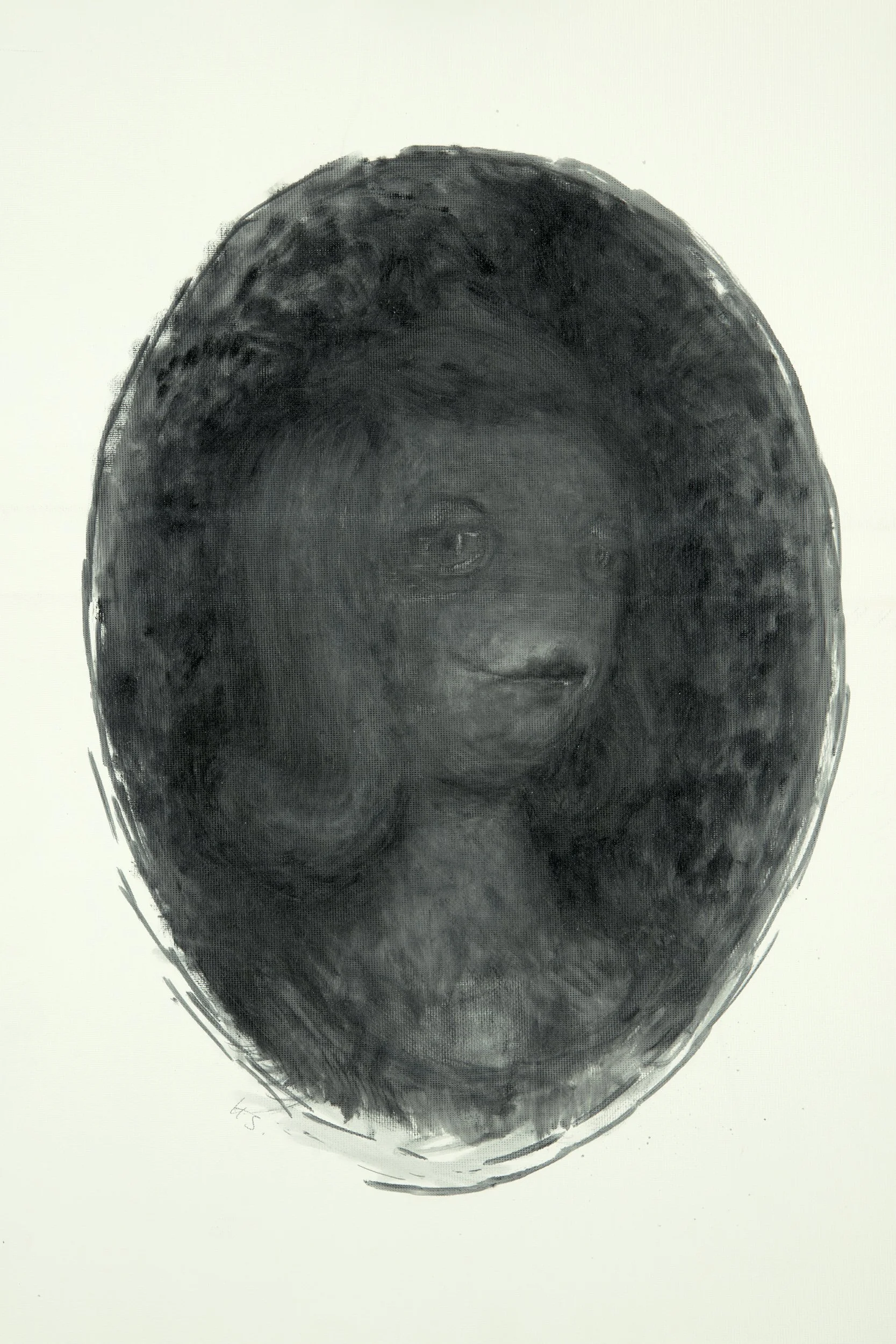 THINGY IN BLACK 2002 Oil on oil paper 51 x 40.5 cm