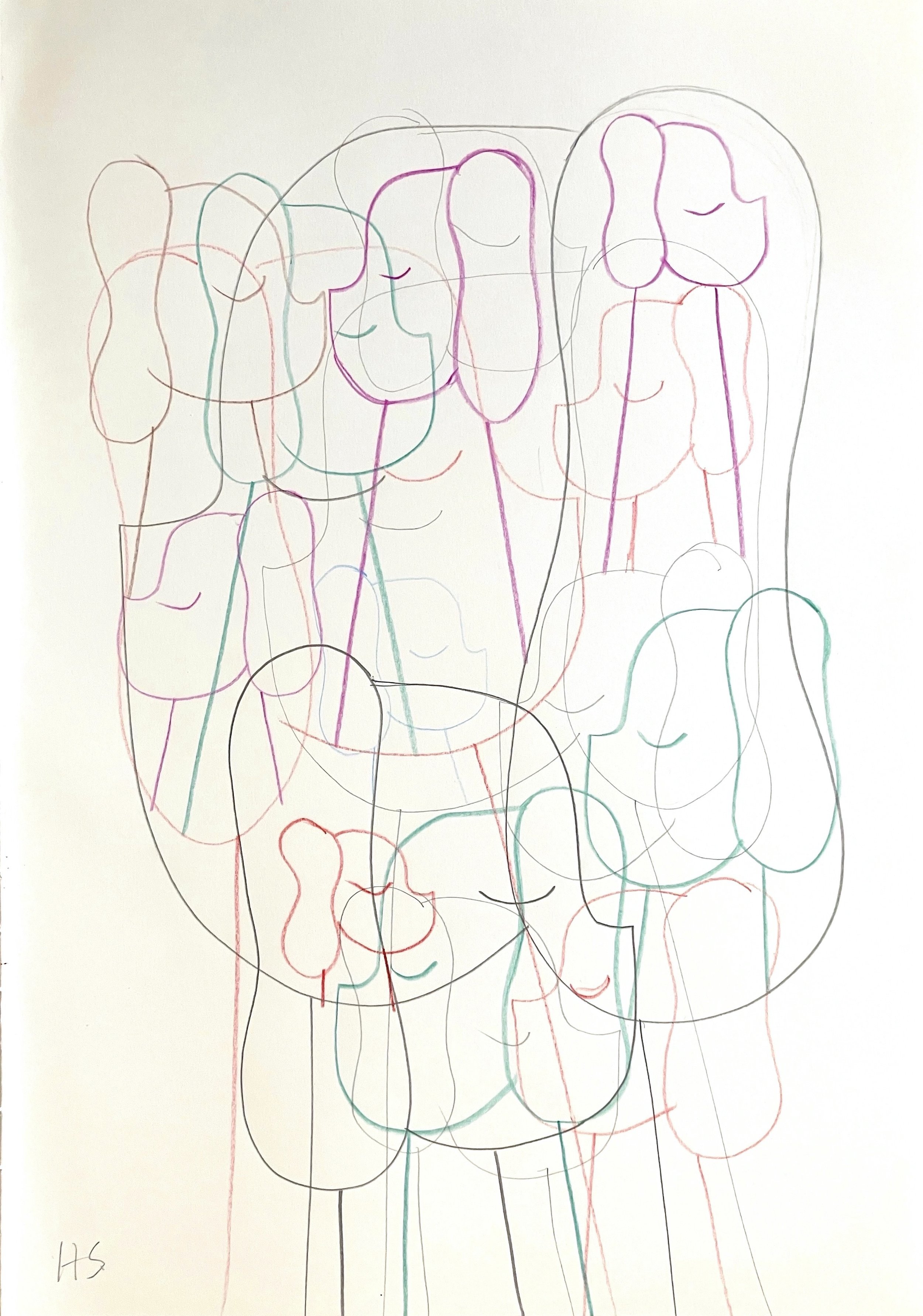 FREESTYLE 2026 Coloured pencil on paper 42 x 29.5 cm