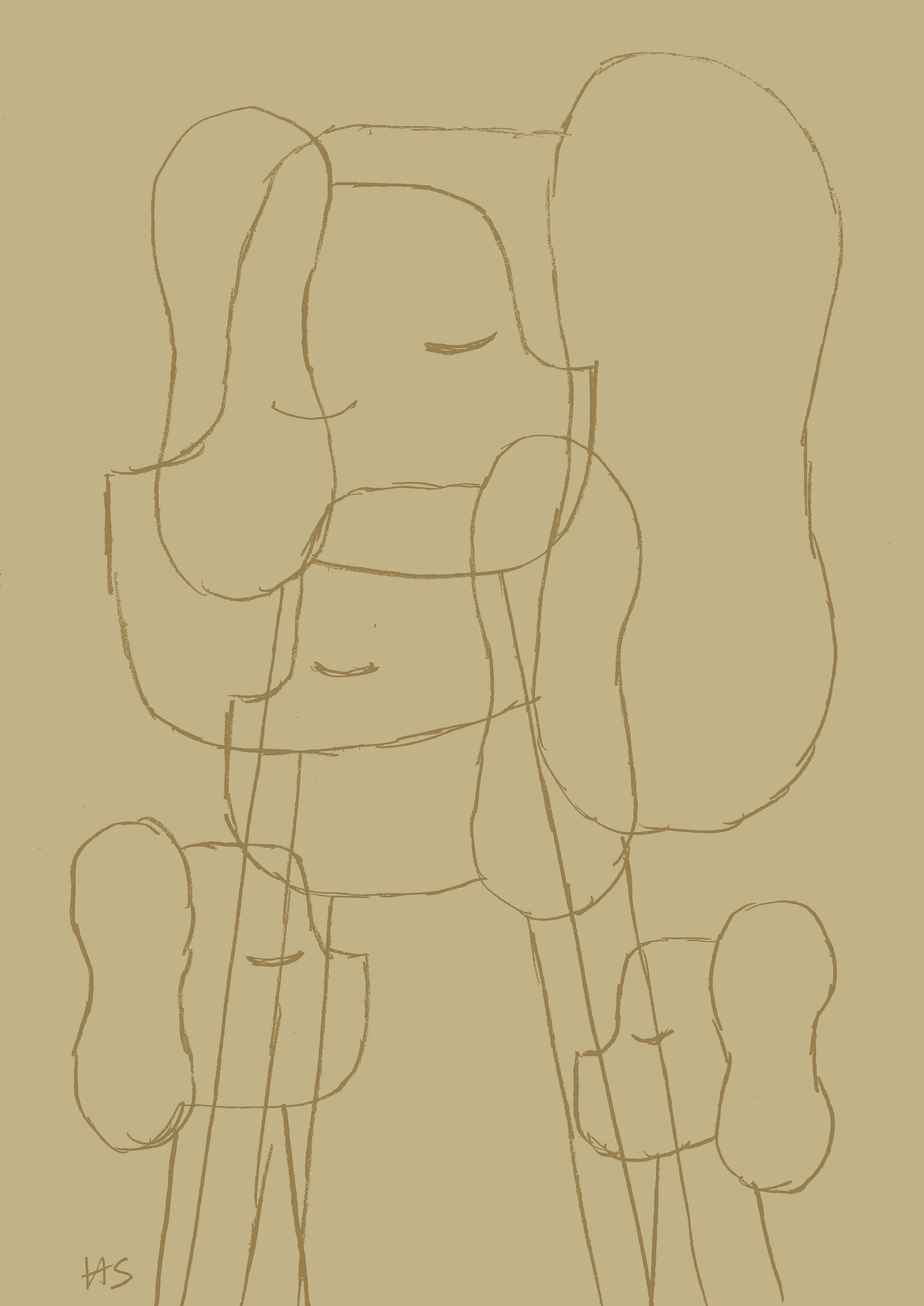 SUNNY GUITAR OLD GOLD 2025 Archival digital print on paper 29.5 x 21 cm