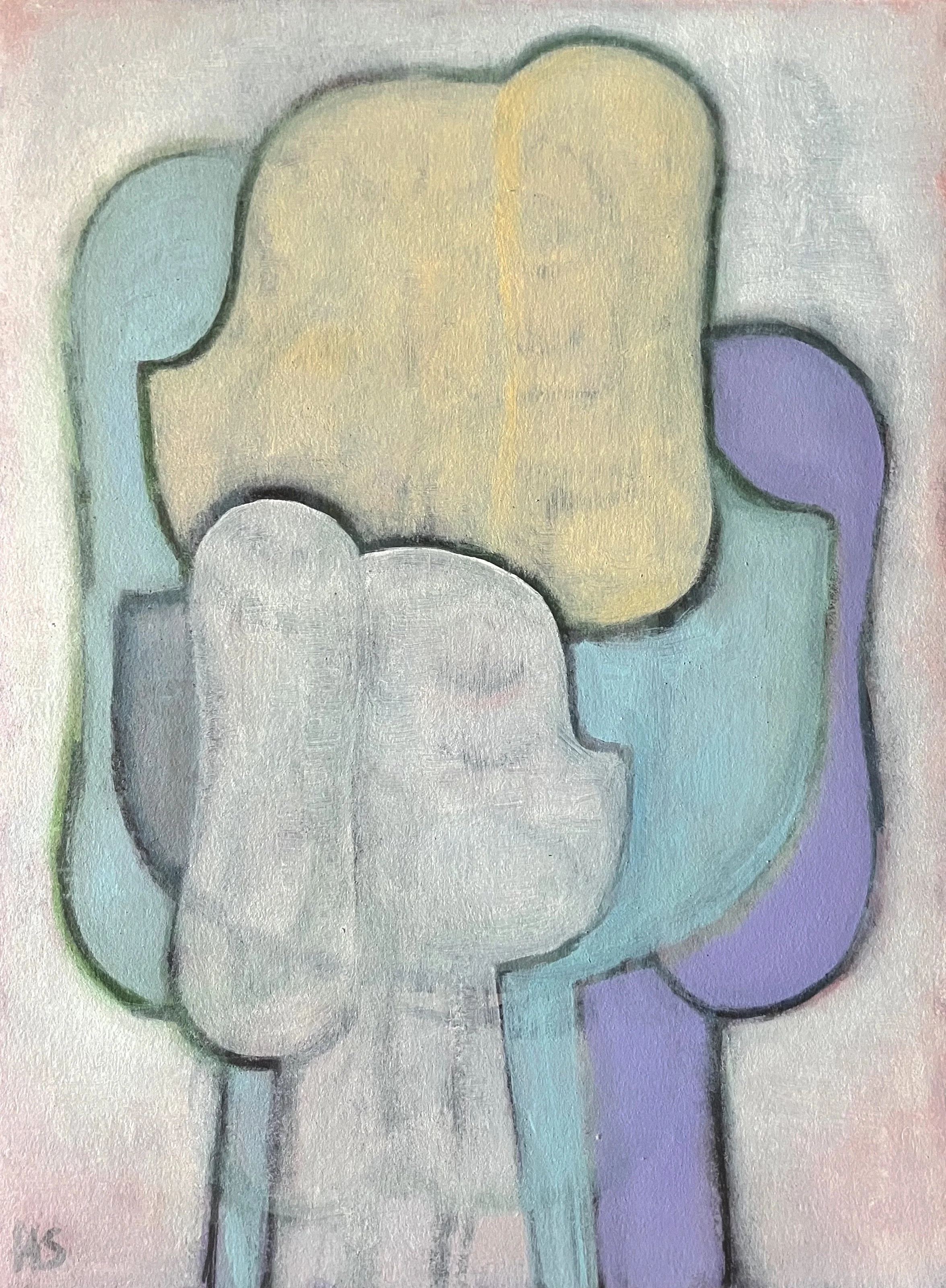 BUBBLE SUNNY Oil on oil paper 31 x 23 cm