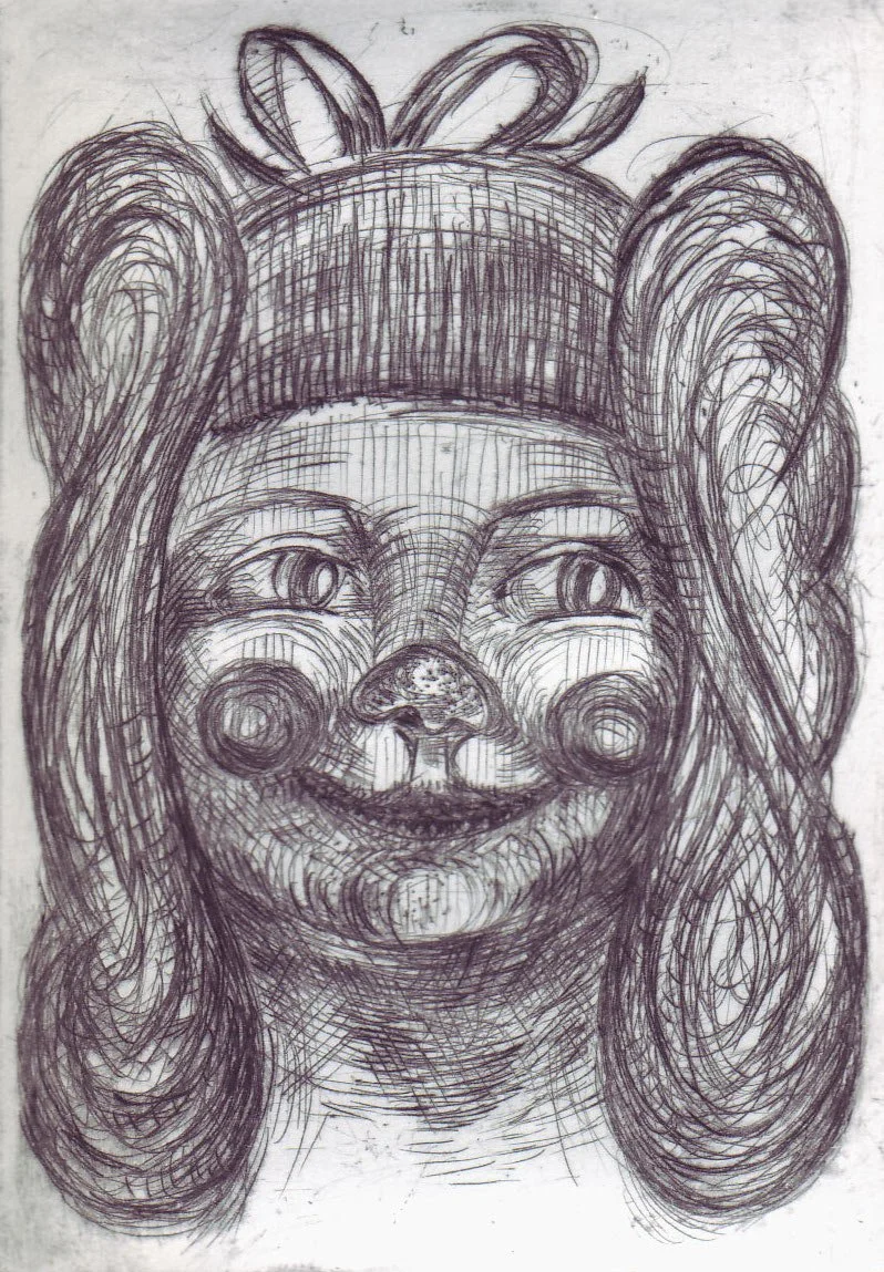 COCKER Etching on Fabriano paper 9.7 x 7 cms 2015