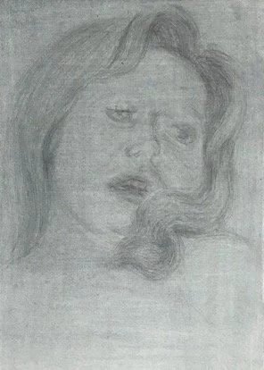 RECLINE 2019 Pencil on prepared paper 27 x 19.6 cm