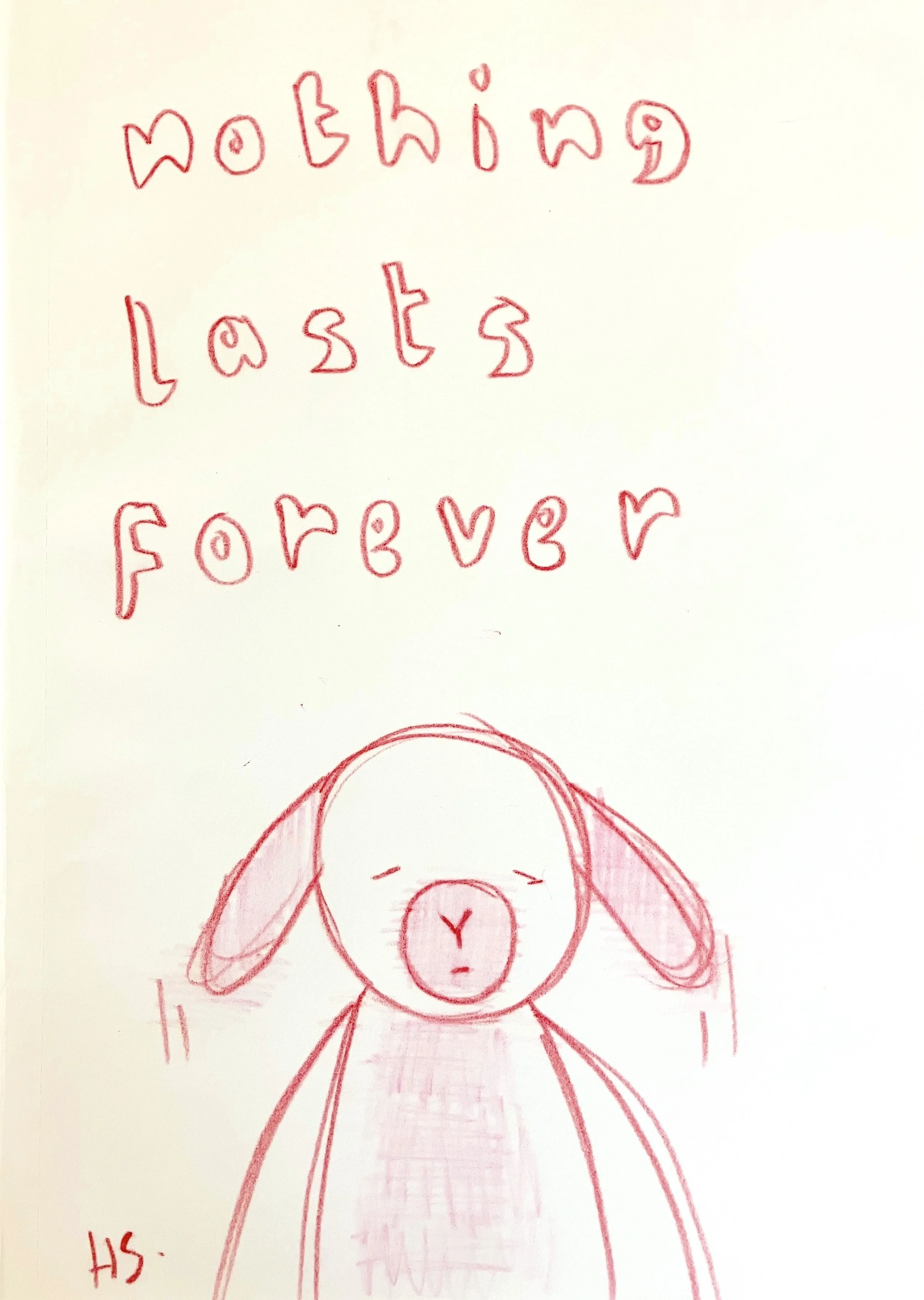 NOTHING 2025 Coloured pencil & wax pigment transfer monotype on paper 29.5 x 21 cm