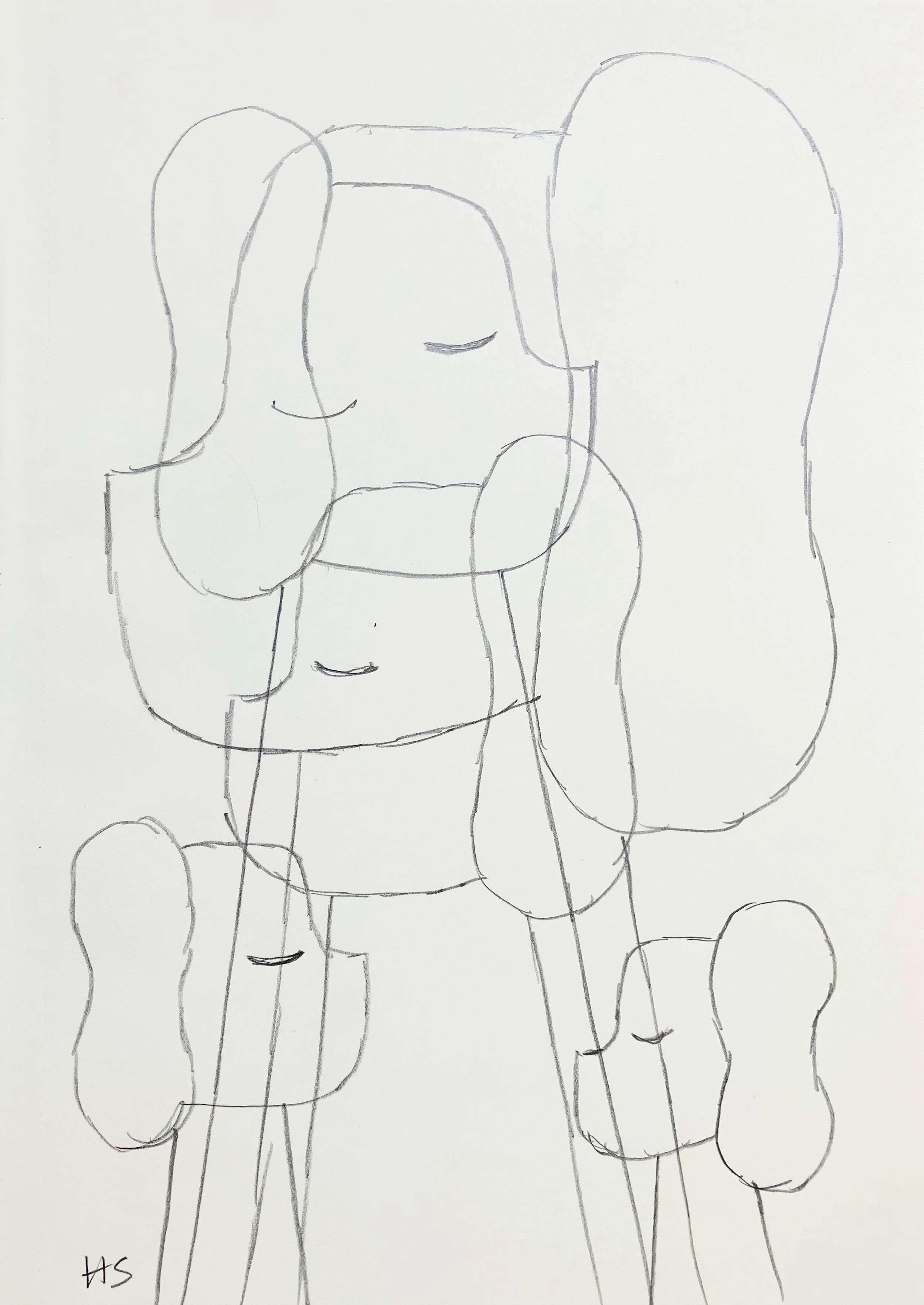 SUNNY GUITAR 2025 Pencil on paper 29.5 x 21 cm