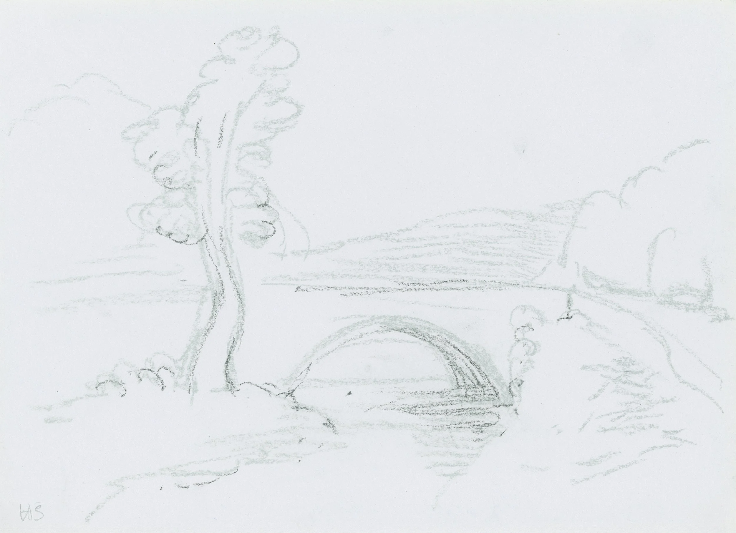 LITTLE BRIDGE 2023 Pastel on rough paper 21 x 29.5 cm