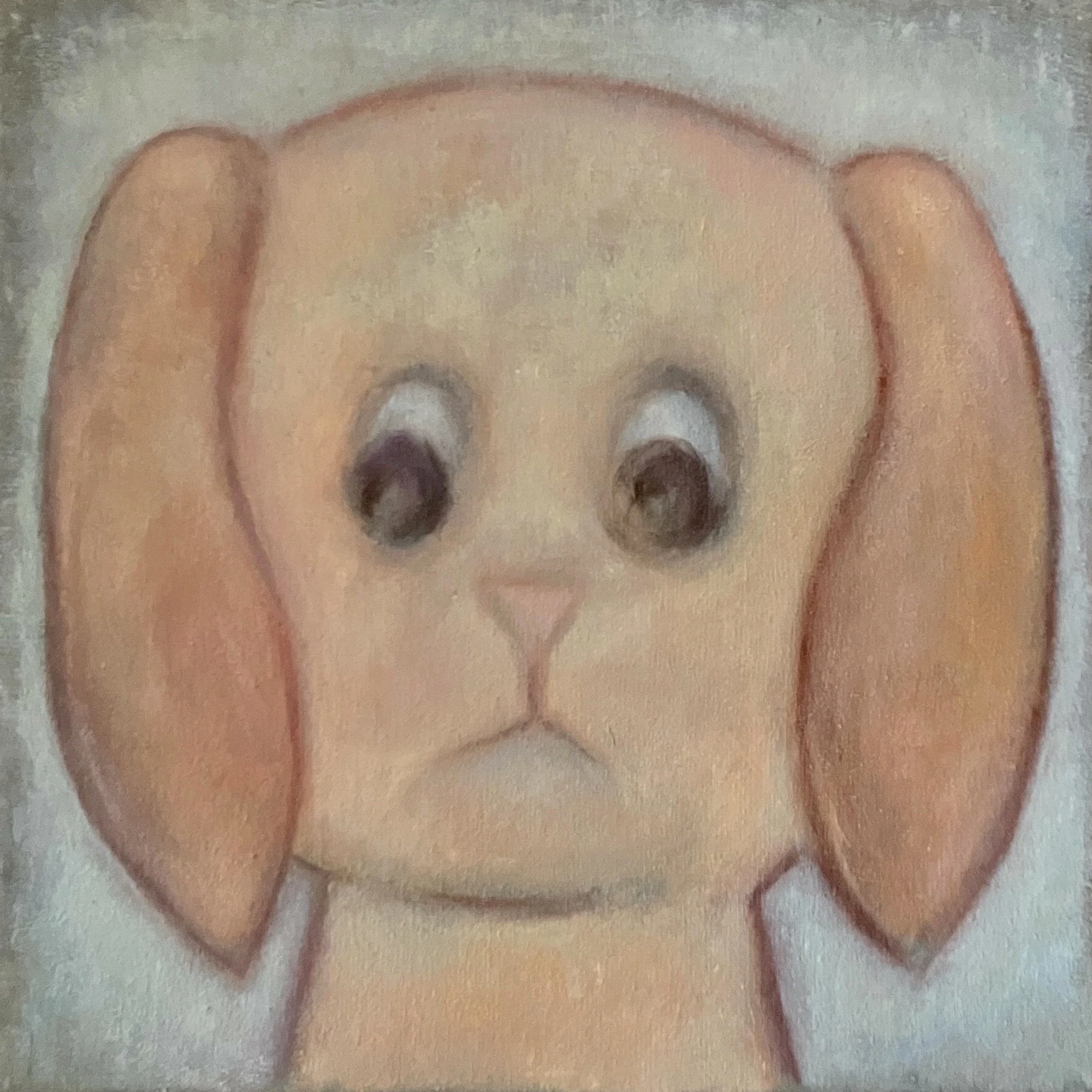 TINY PUPPY 2025 Oil on canvas 20 x 20 cm (8 x 8 in)