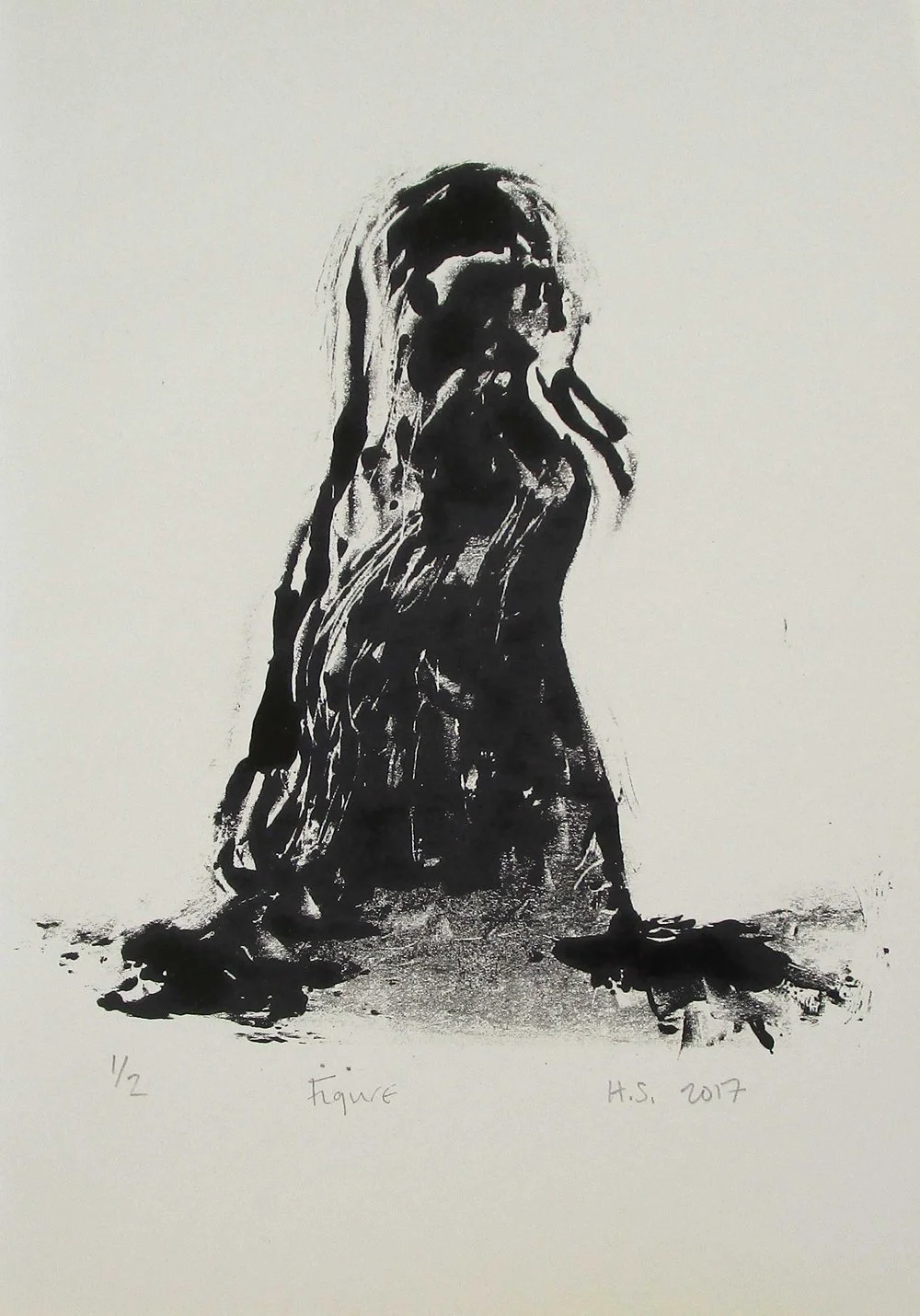 FIGURE I Monoprint on recycled paper 36 x 25.5 cms 2017