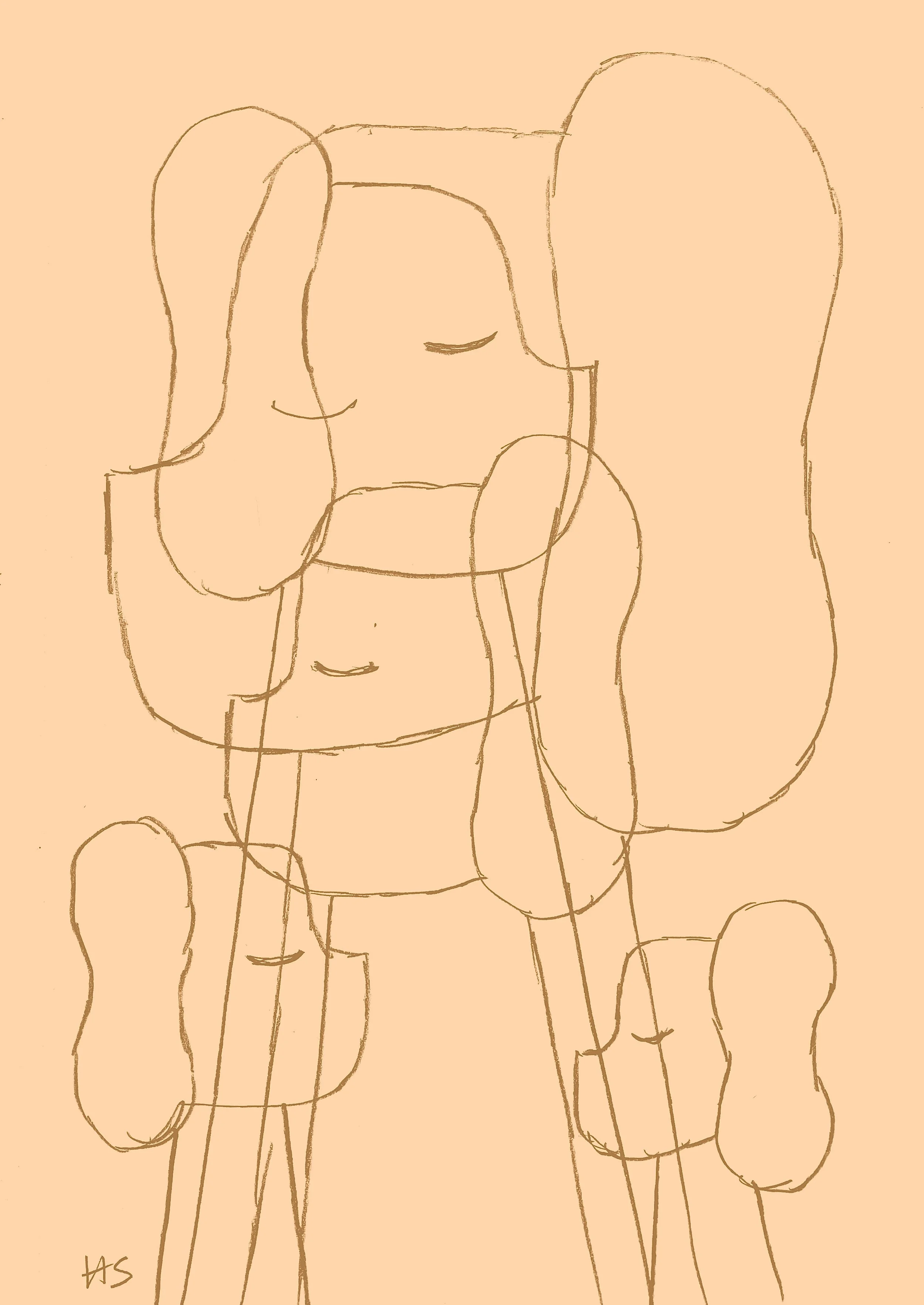 SUNNY GUITAR PEACH 2025 Archival digital print on paper 29.5 x 21 cm