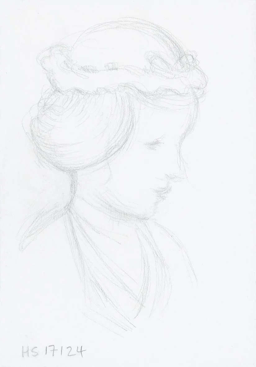 MOP HAT II 2024 Pencil on paper 21 x 15 cm