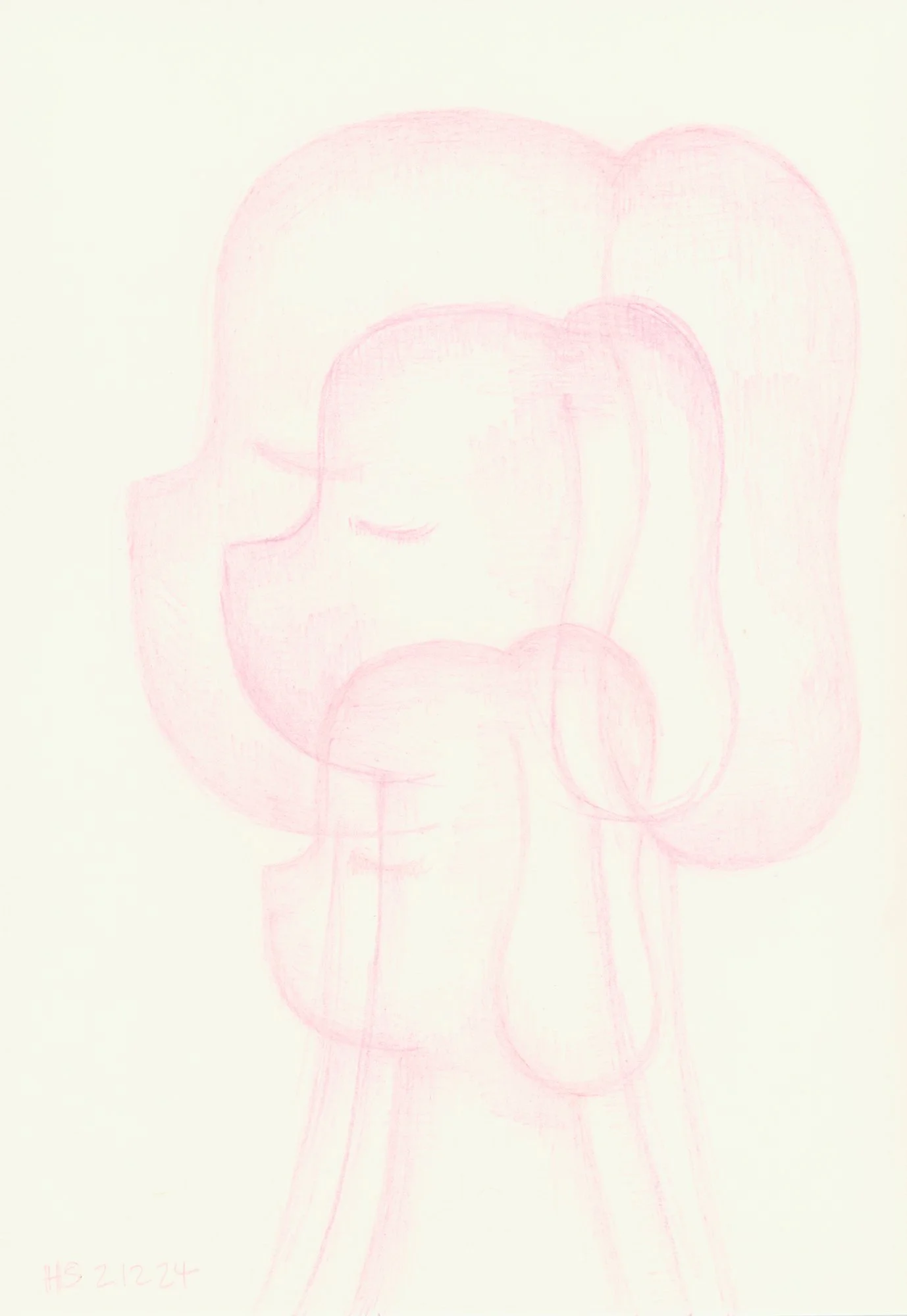 SUNNY MULTI PINK 2024 Coloured pencil on paper 29.5 x 20.8 cm
