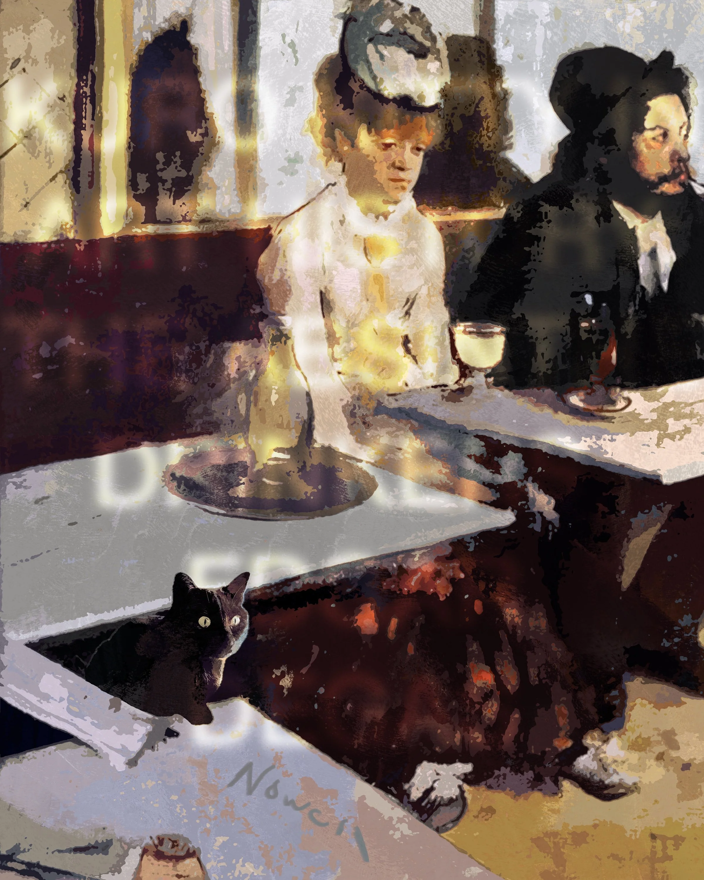 KURO KITTY IN ART HISTORY: THE ABSINTHE DRINKERS, EDGAR DEGAS