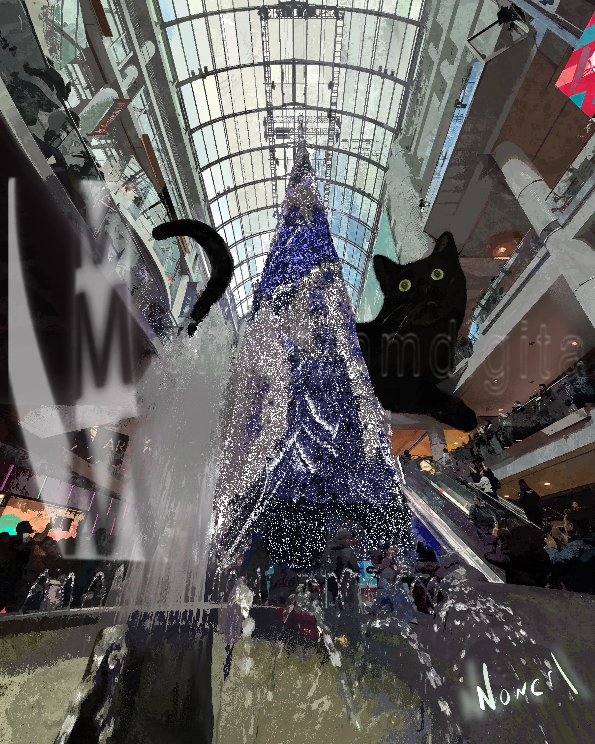 Kuro Kitty in the City: Holiday Shopper