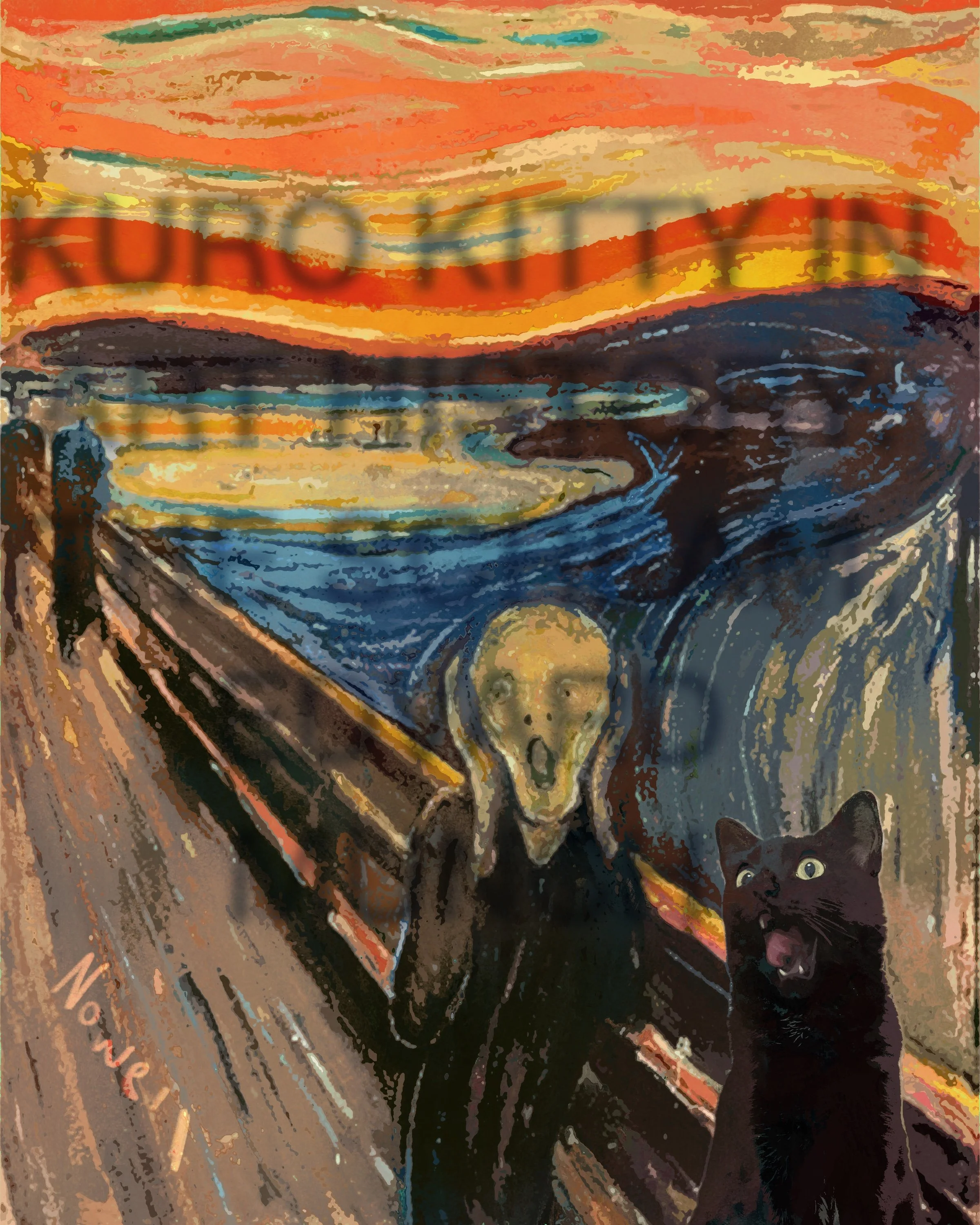 KURO KITTY IN ART HISTORY: THE SCREAM, EDVARD MUNCH