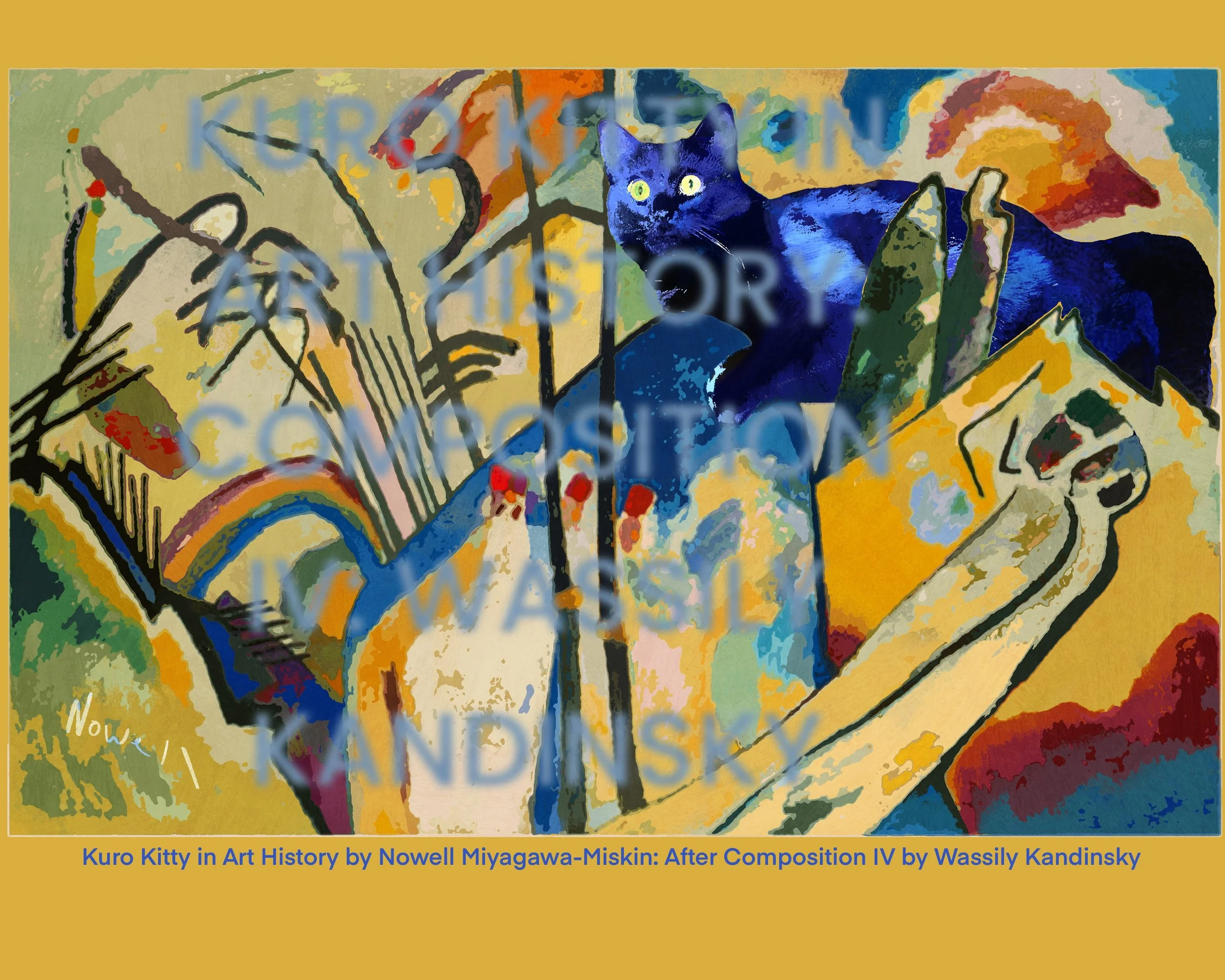 KURO KITTY IN ART HISTORY: COMPOSITION IV, WASSILY KANDINSKI