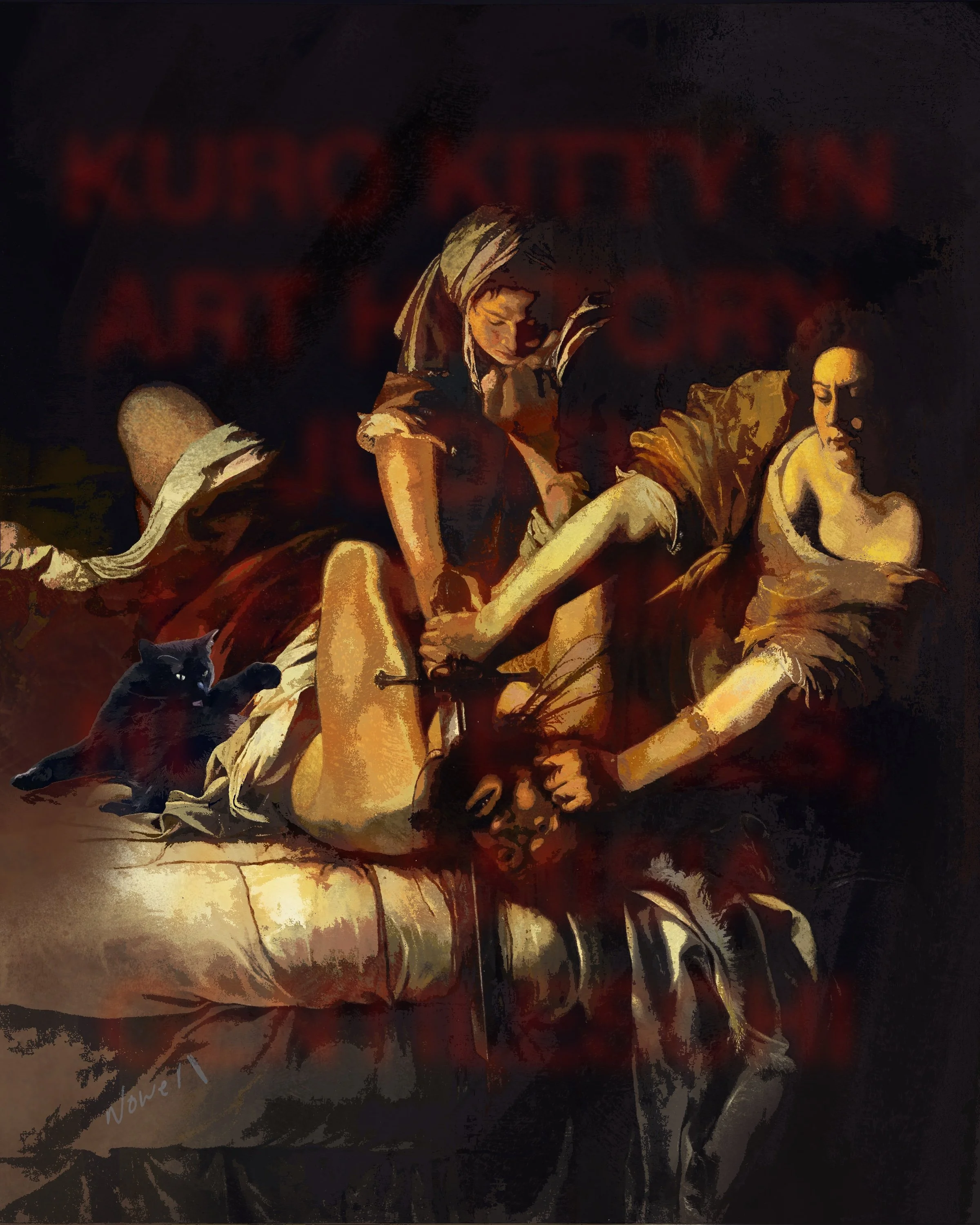 KURO KITTY IN ART HISTORY: JUDITH BEHEADING HOLOFERNES, ARTEMISIA GENTILESCHI