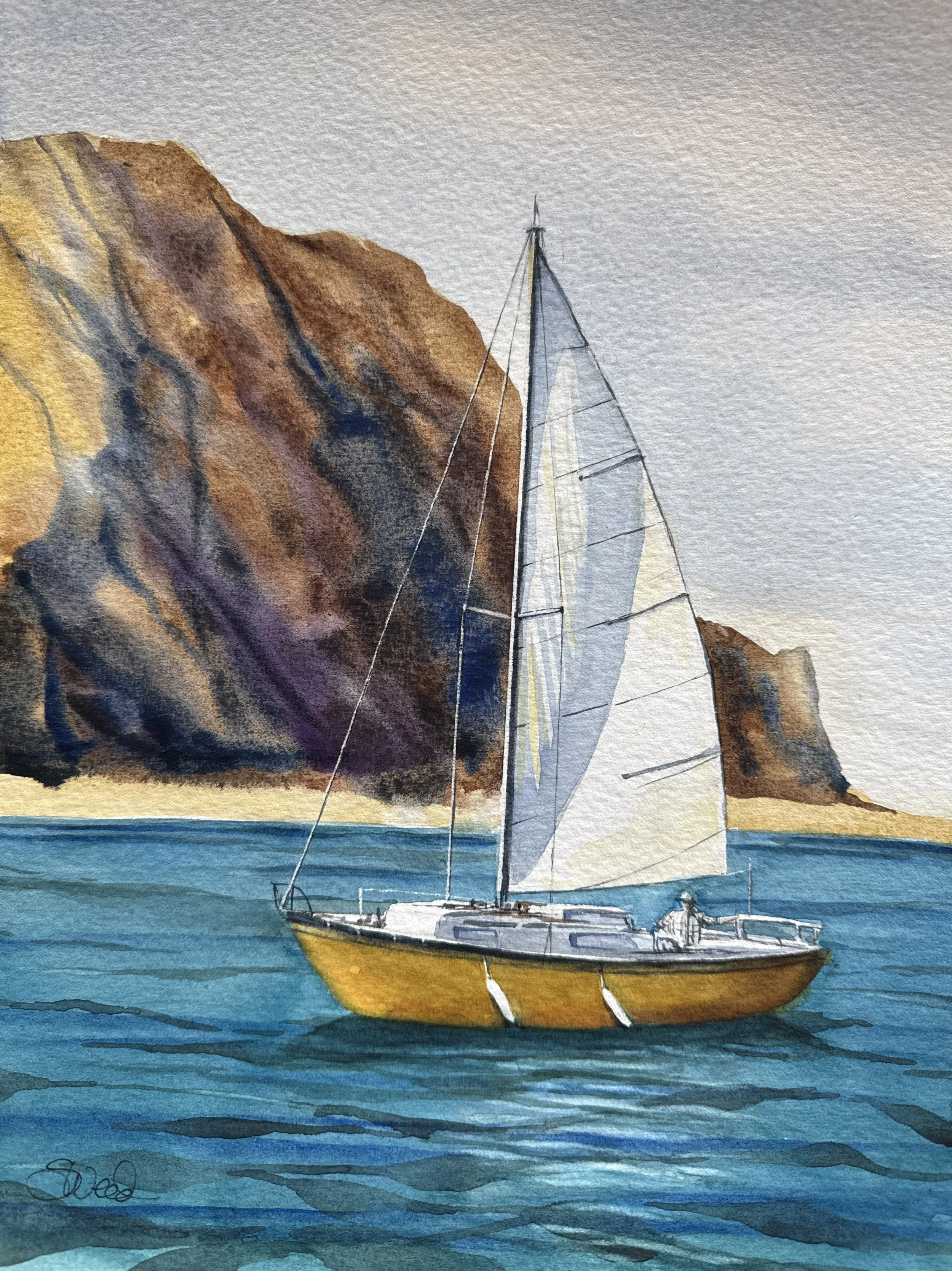  Heading Out 
 13 in x 10 in (33 cm x 25 cm)
 Watercolor