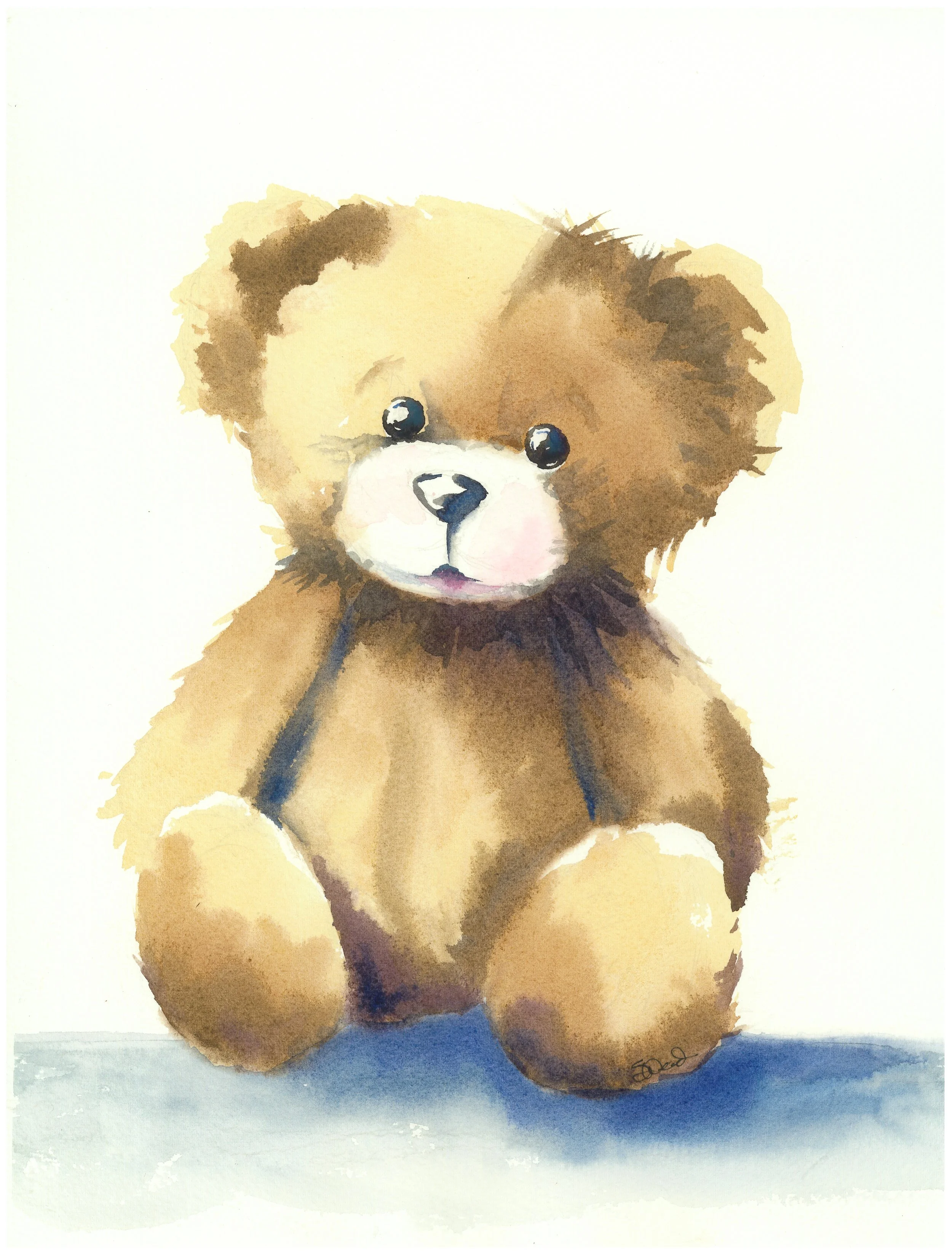  First Friend 
 14 in x 11 in (36 cm x 28 cm)
 Watercolor