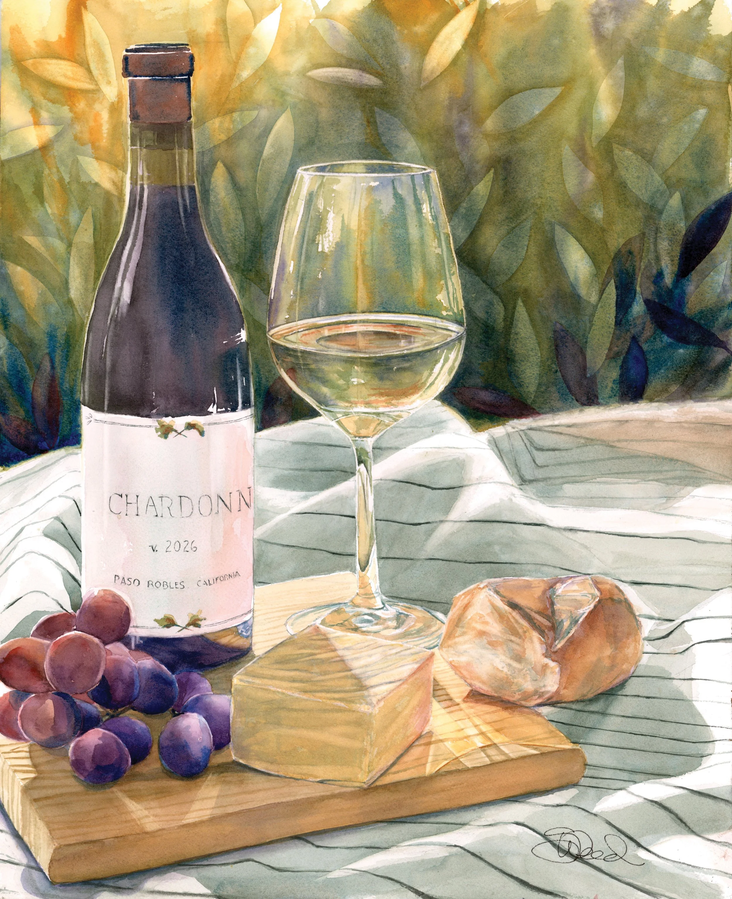  Vintage Afternoon 
 20 in x 16 in (51 cm x 41 cm)
 Watercolor