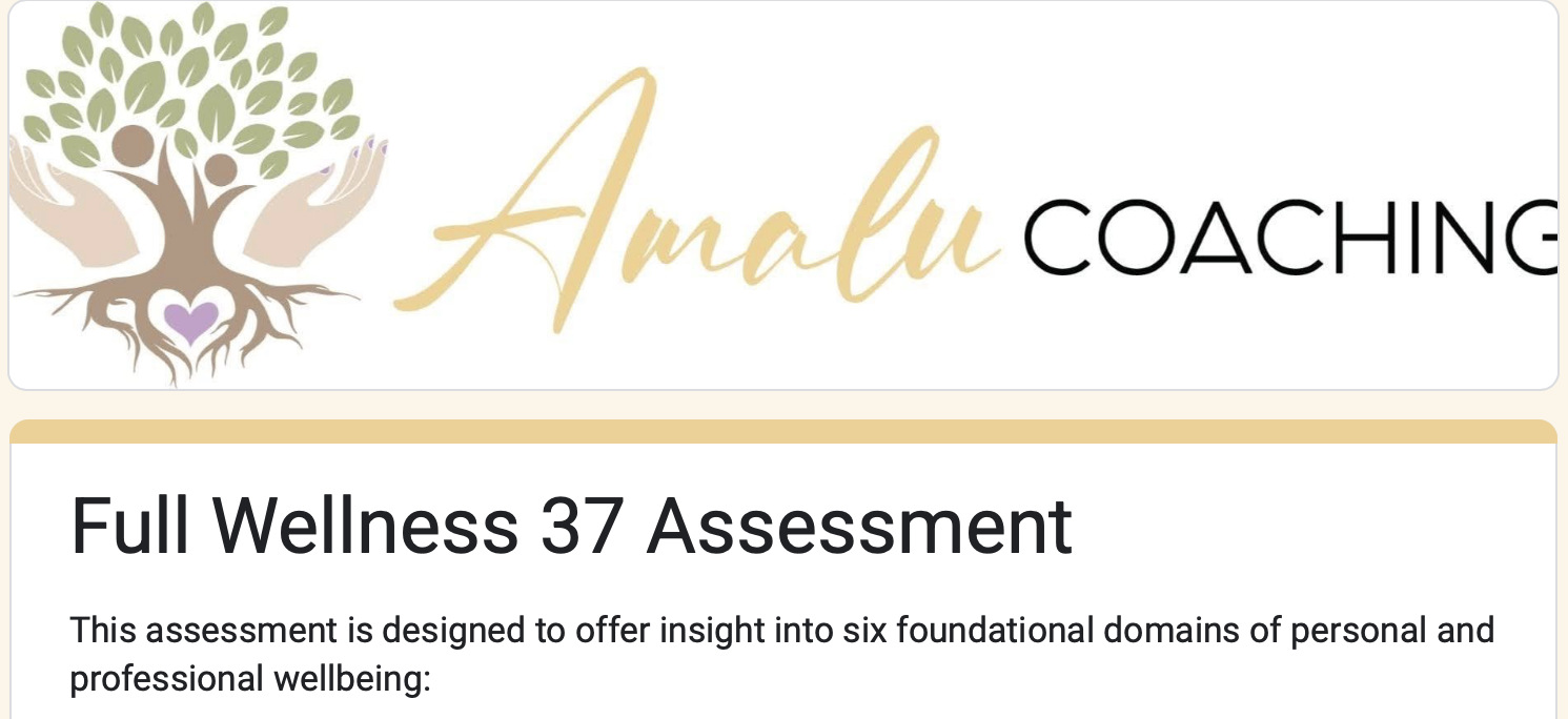 Full Wellness 37 Assessment