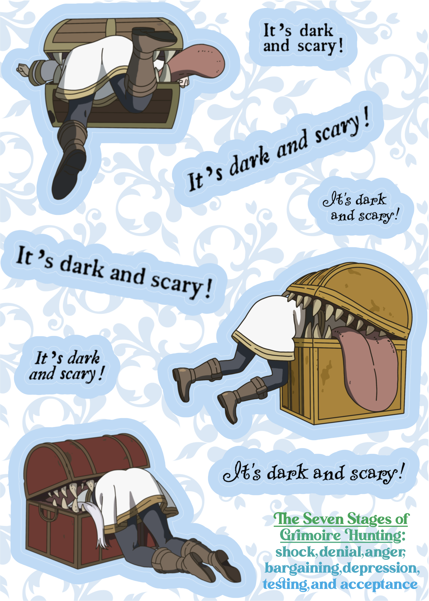 Grimoire Free Ren Vinyl Sticker Sheet