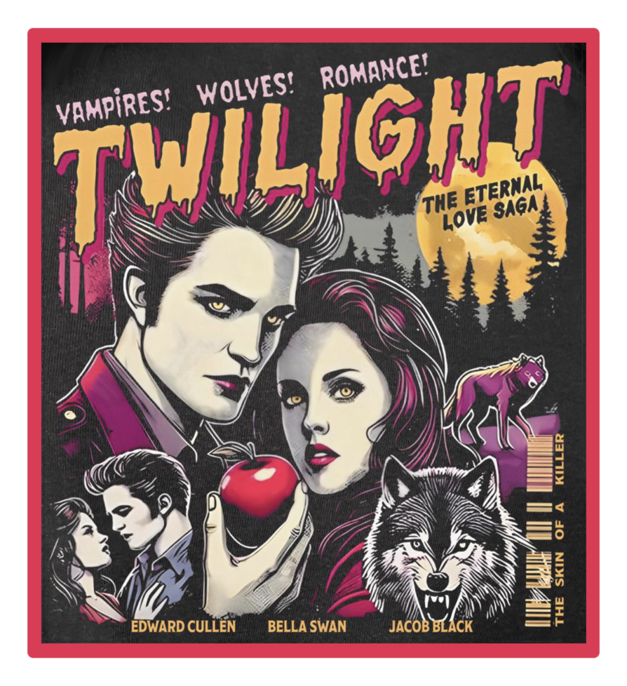 Twilight Retro Advertisement Poster Vinyl Sticker