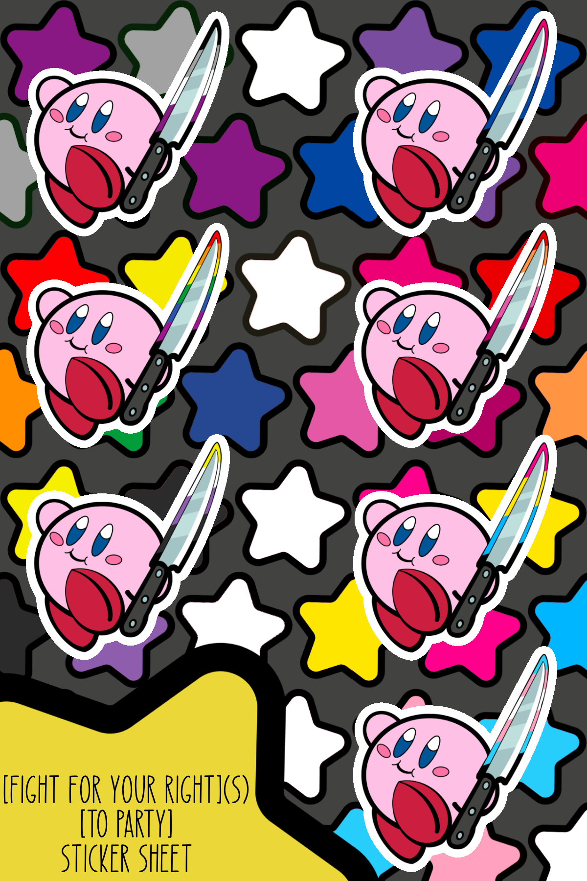 Kir Bee Pride Vinyl Sticker Sheet