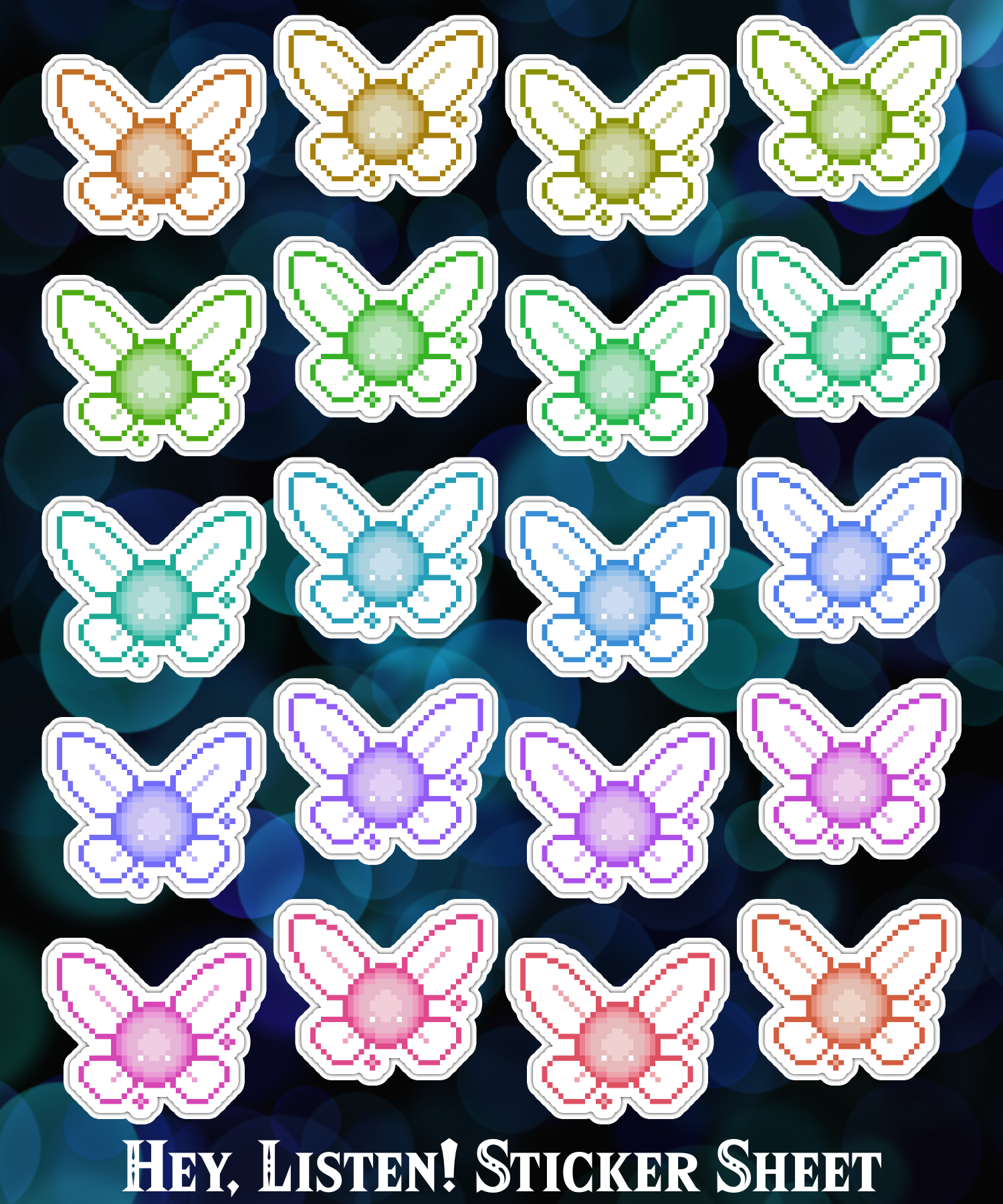Annoying Fairy Holographic Vinyl Sticker Sheet