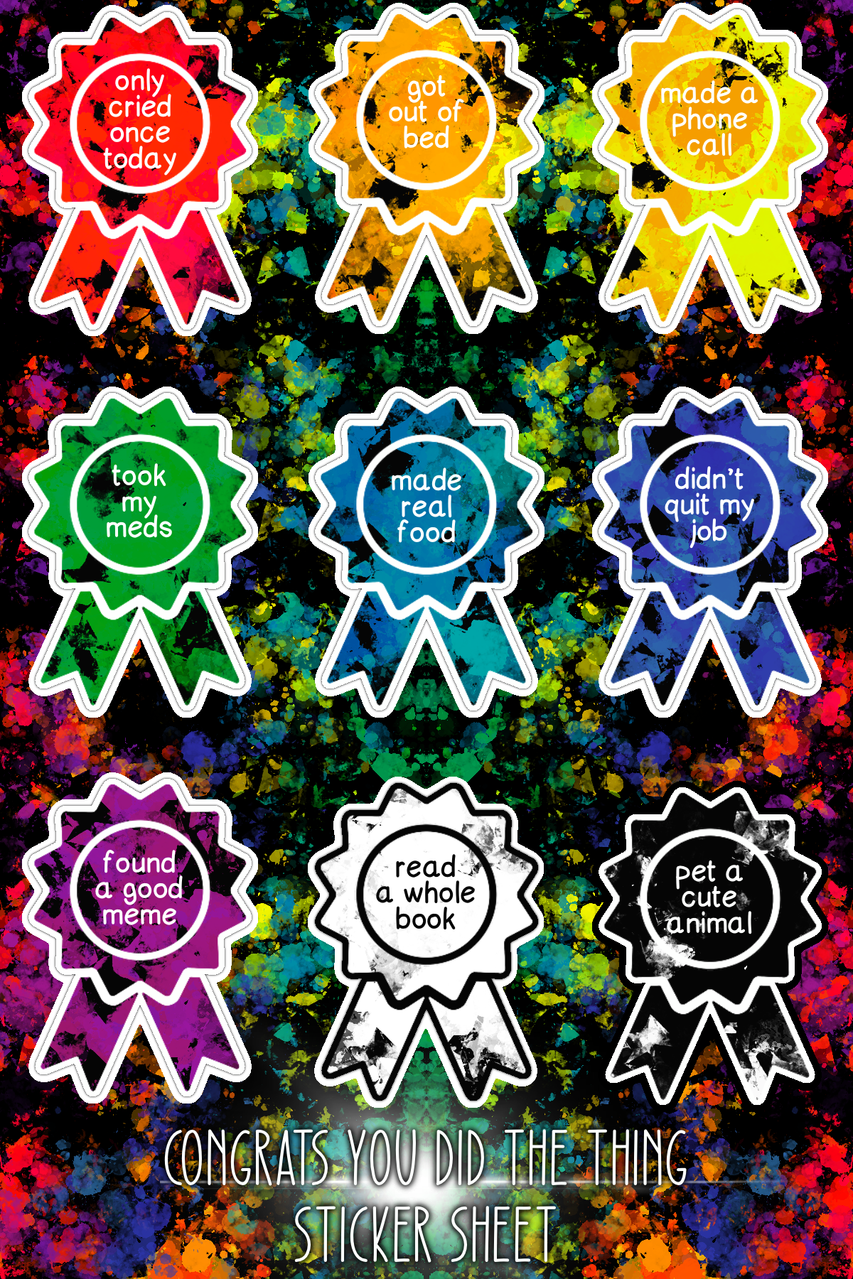 Adulting Vinyl Sticker Sheet