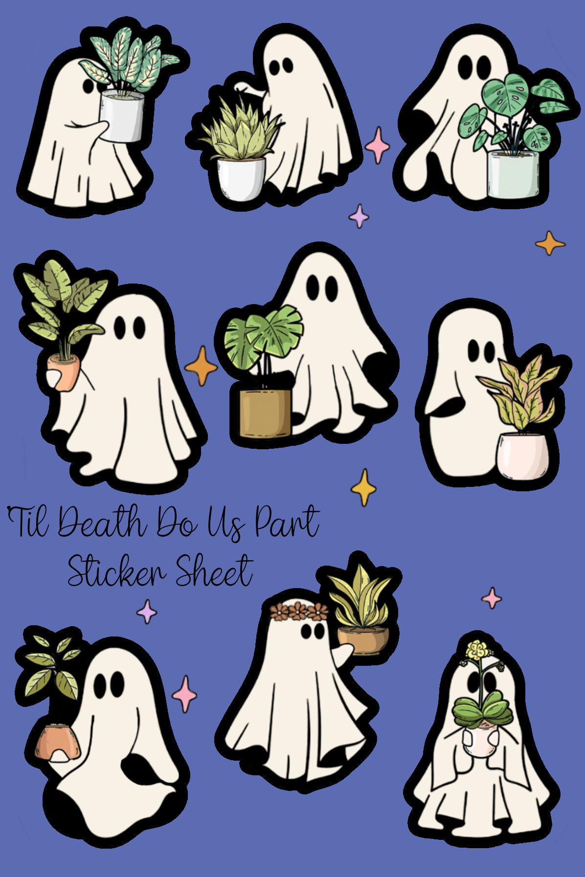 Ghostie Plants Vinyl Sticker Sheet