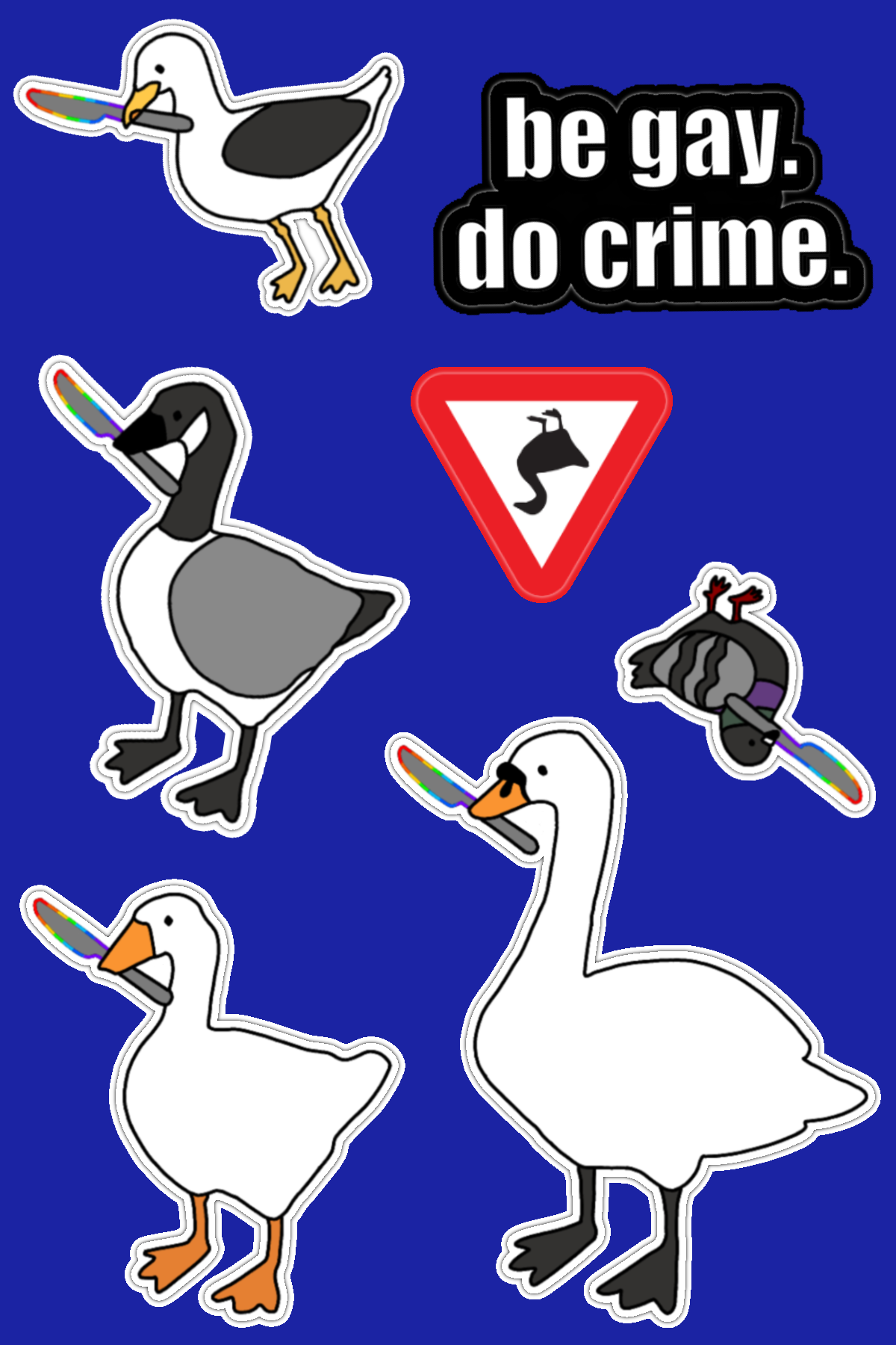 Untitled Fowl Vinyl Sticker Sheet