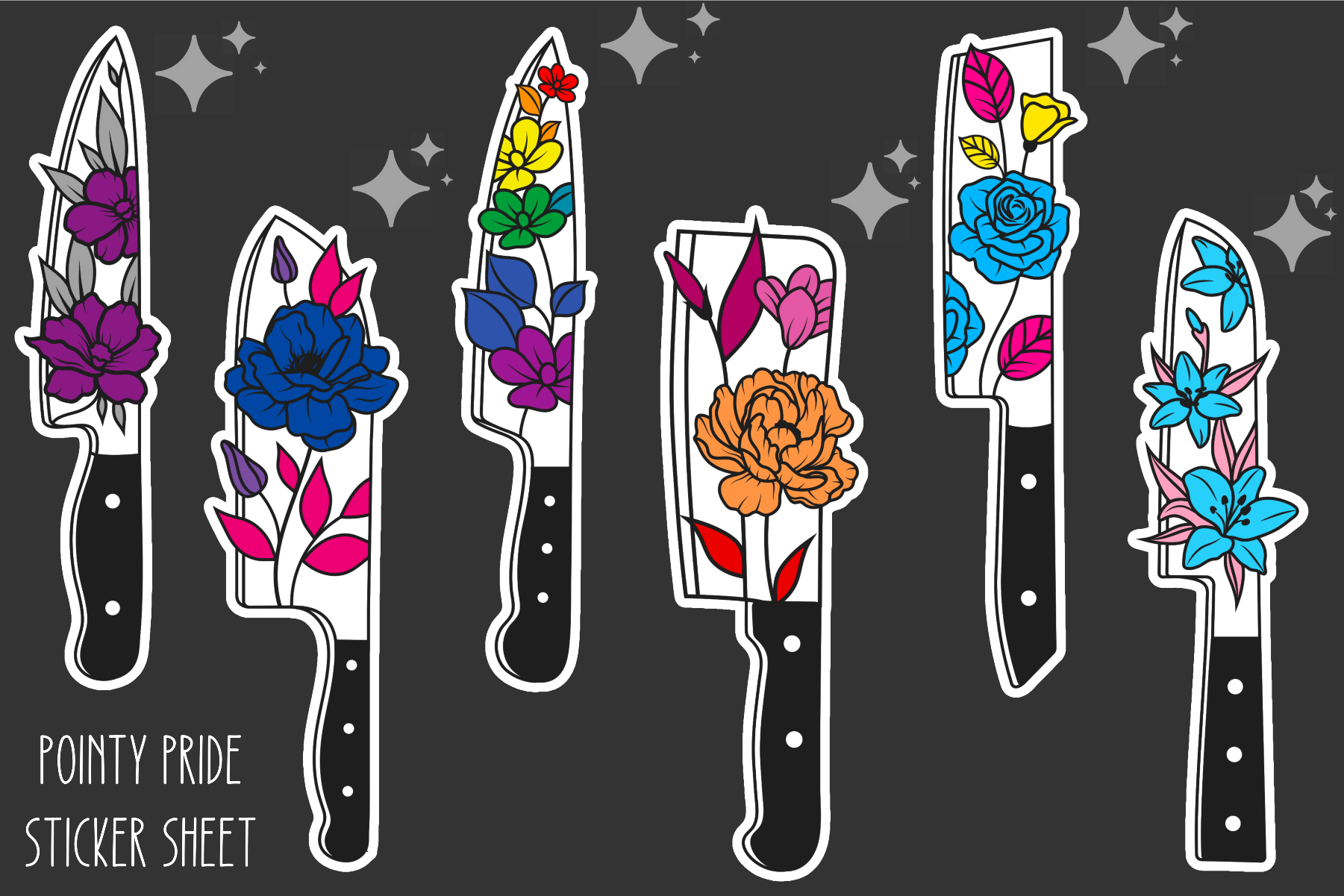 Pointy Pride Vinyl Sticker Sheet