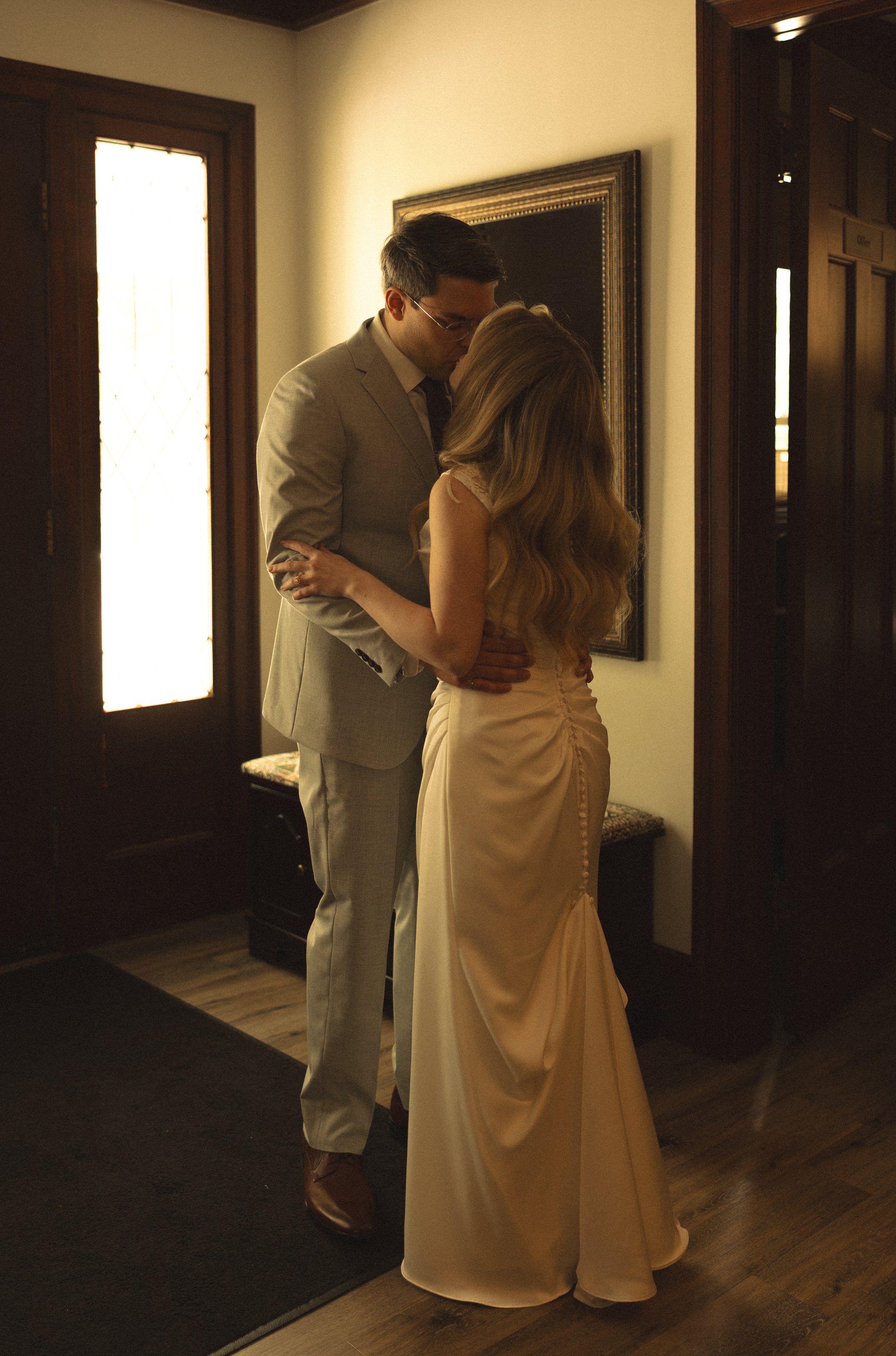 bride and groom at the norland historic estate