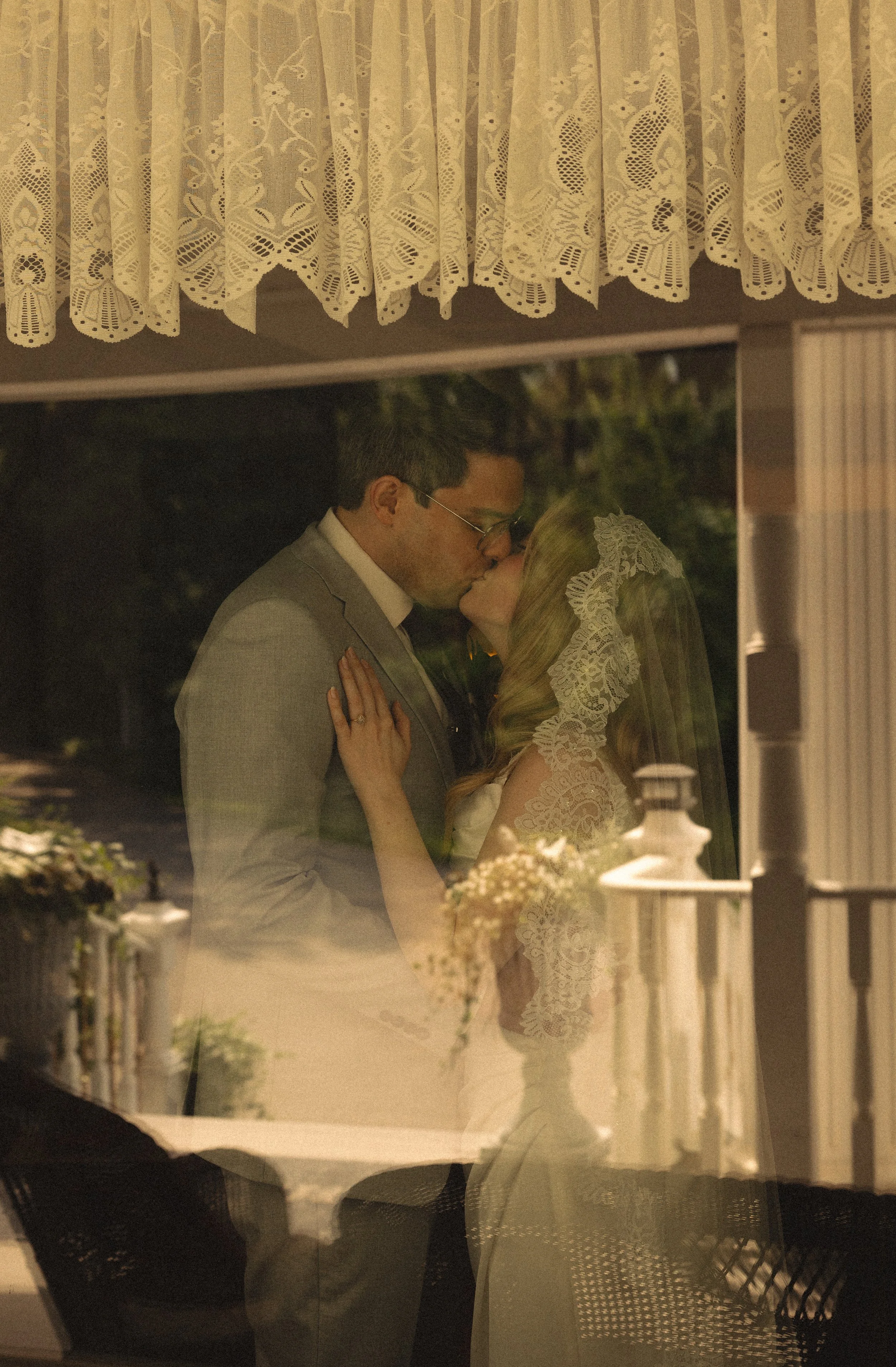 bride and groom at the norland historic estate