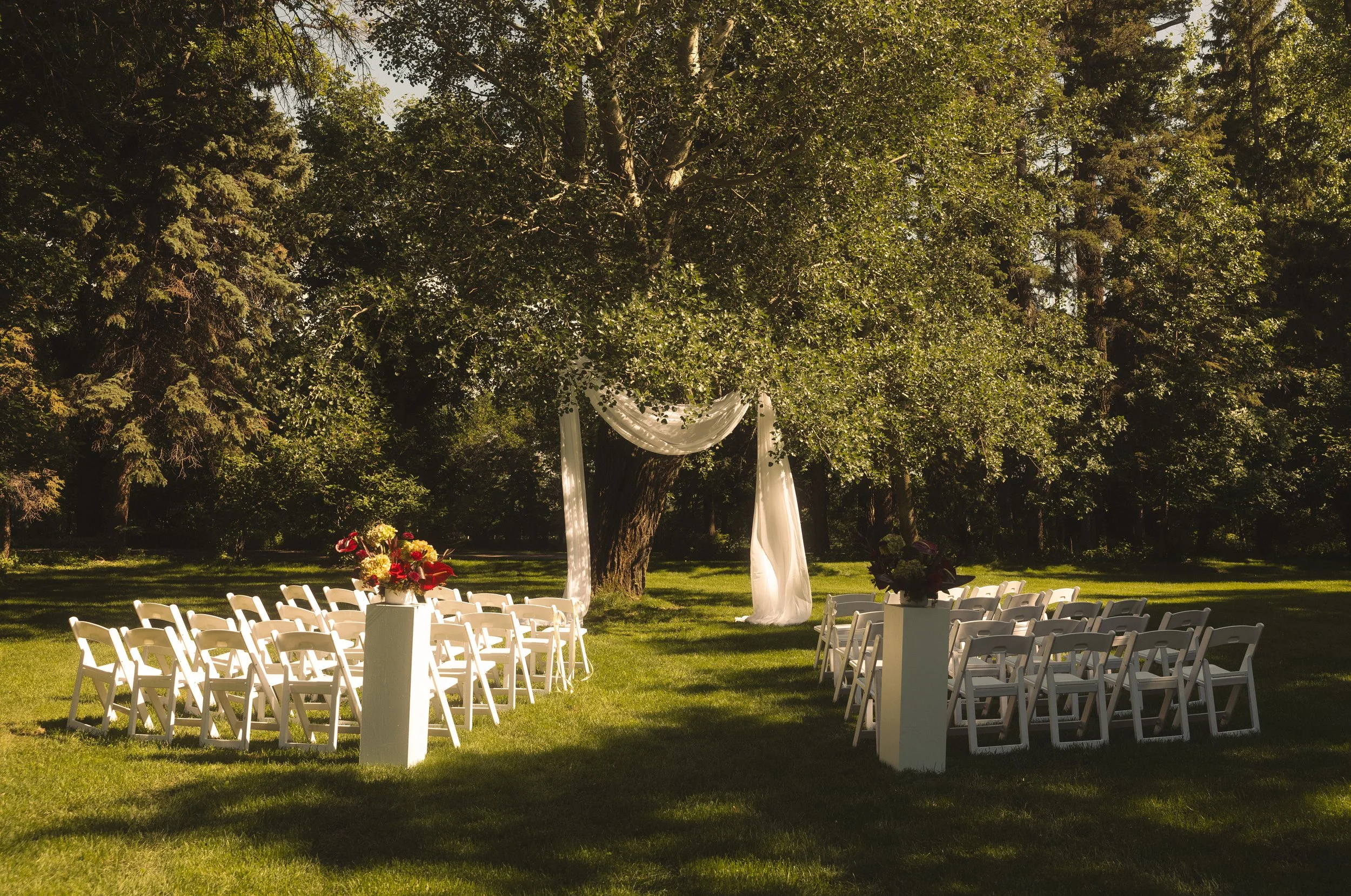 ceremony arch setup