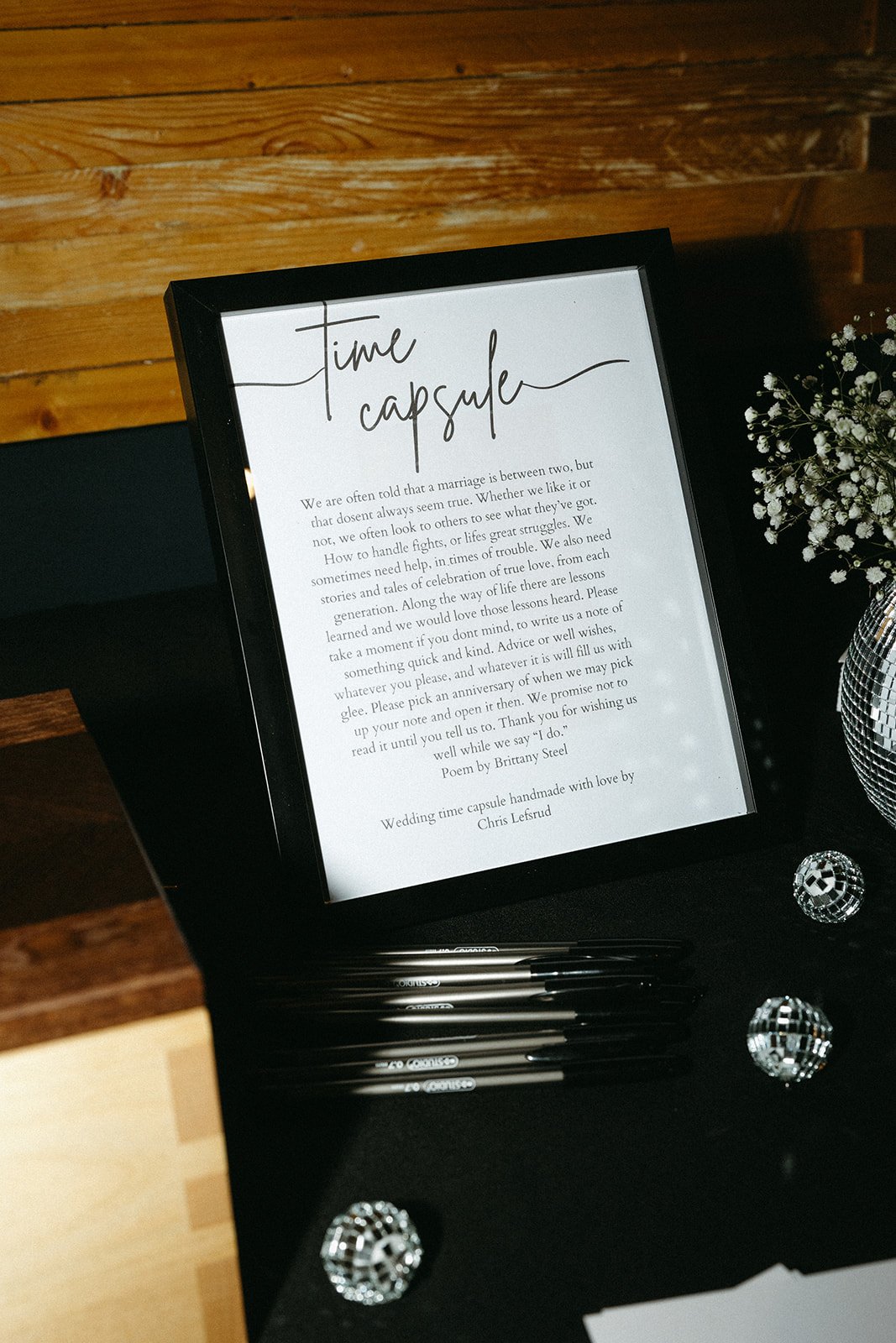 Time capsule guest book
