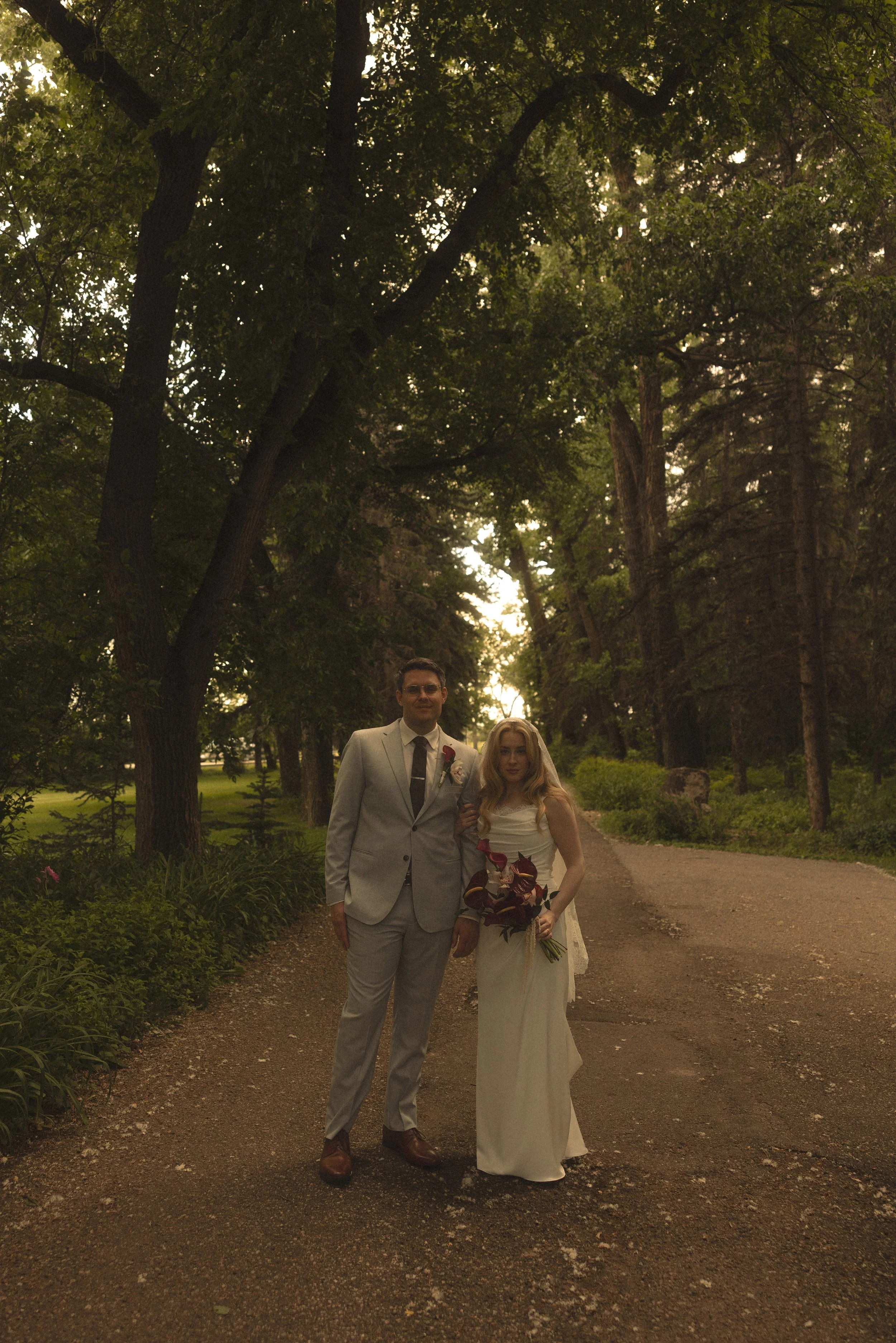 bride and groom at the norland historic estate