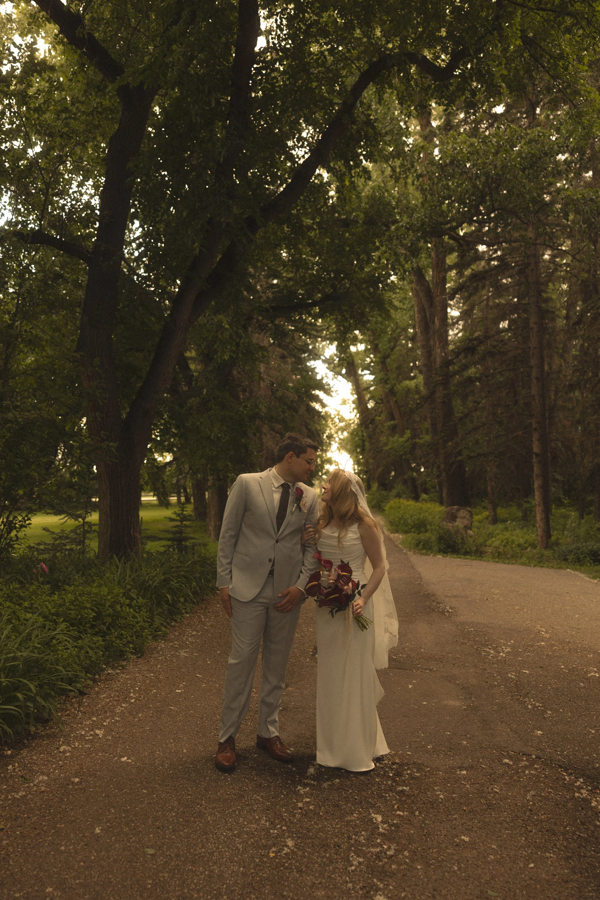 bride and groom at the norland historic estate