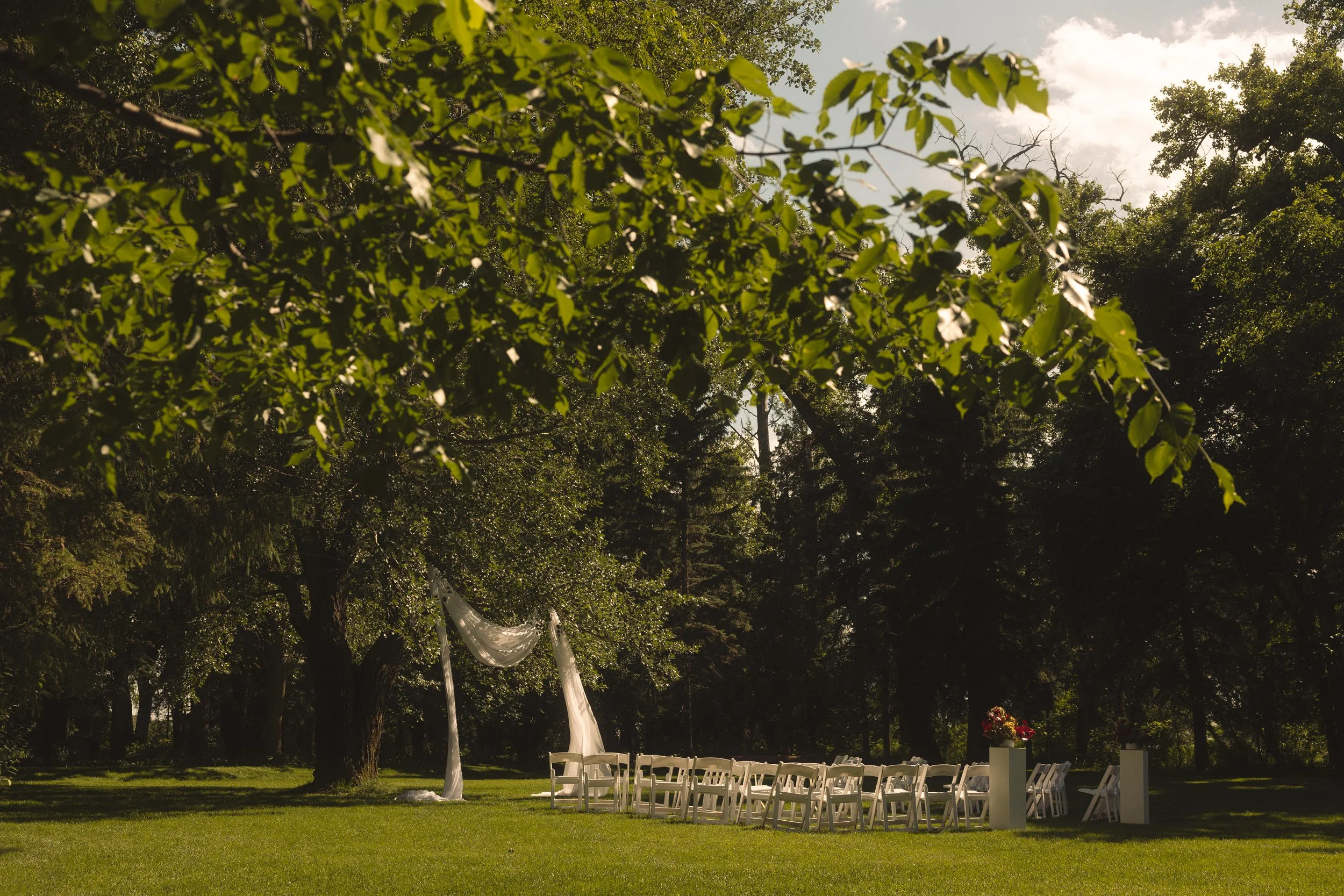 ceremony setup at the norland historic estate